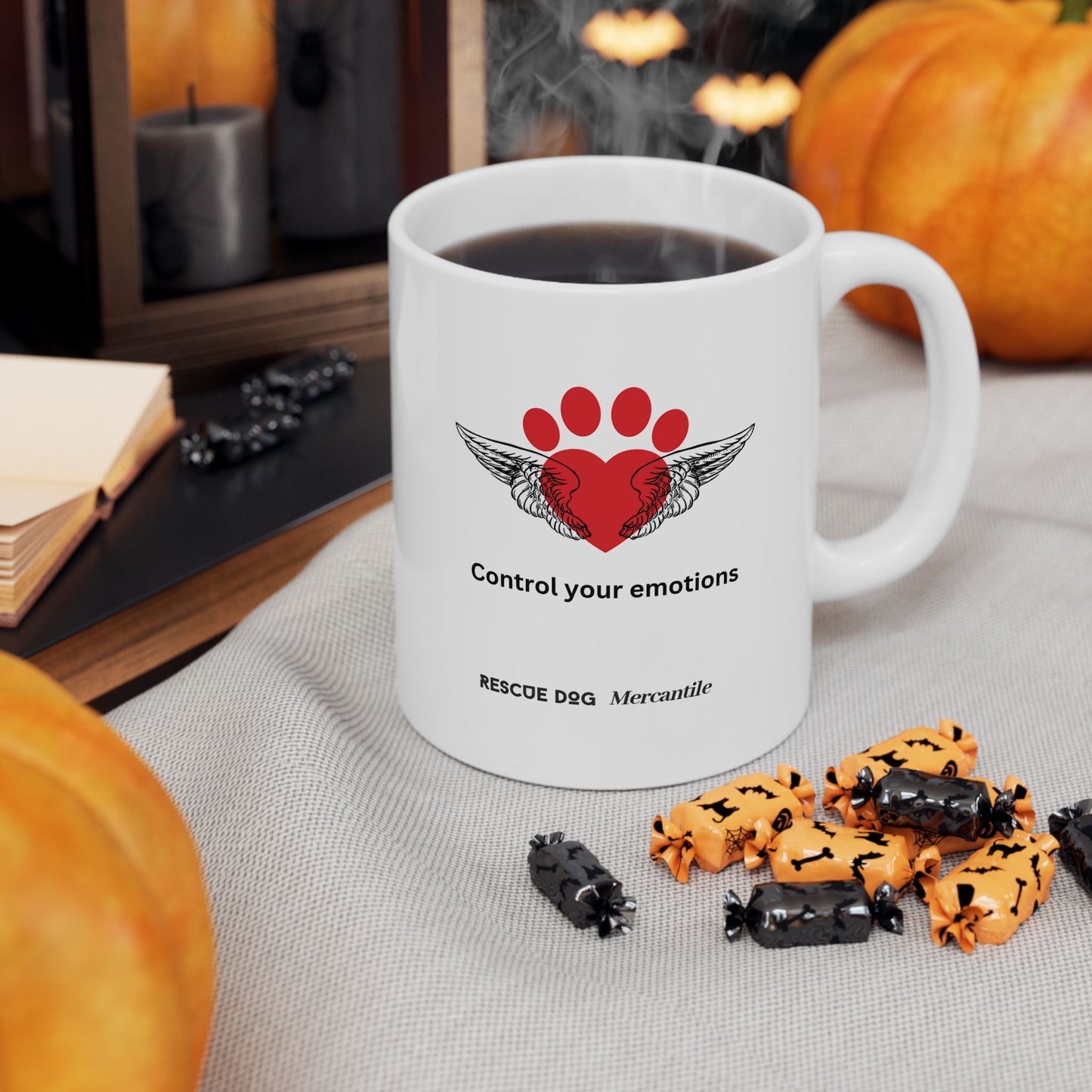 Daily affirmations ceramic mug 11oz for dog lovers Control your emotions