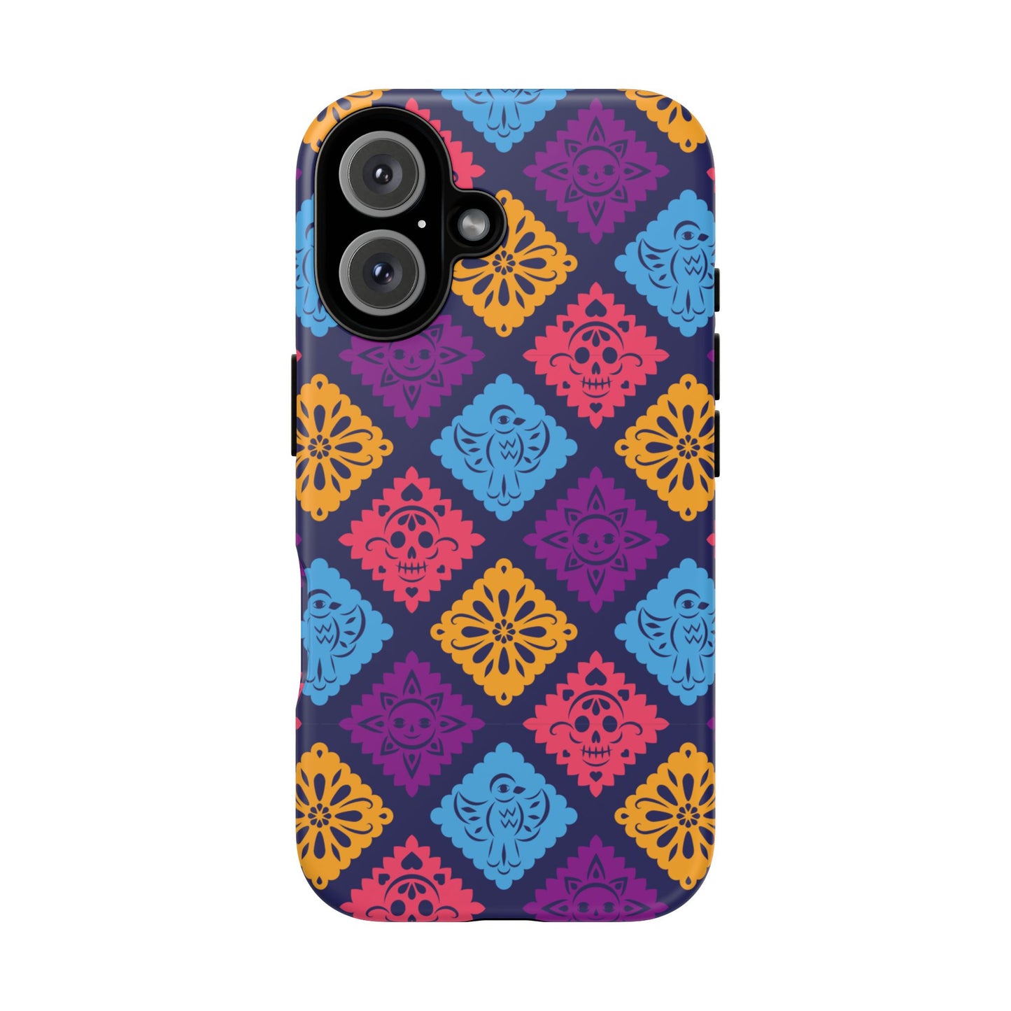 Day of the Dead Alebrije phone case, durable protection, Día de los Muertos enthusiasts,  Mexican folklore, sugar skulls, and alebrije creatures, Tough Cases