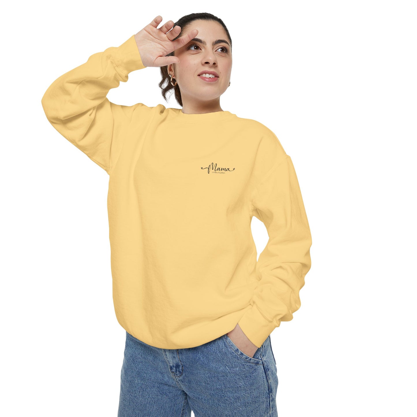 Mother’s Day Sweatshirt Cozy Gift for Mom Unisex Garment-Dyed