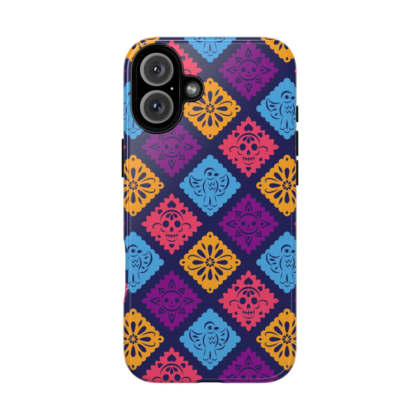 Day of the Dead Alebrije phone case, durable protection, Día de los Muertos enthusiasts,  Mexican folklore, sugar skulls, and alebrije creatures, Tough Cases