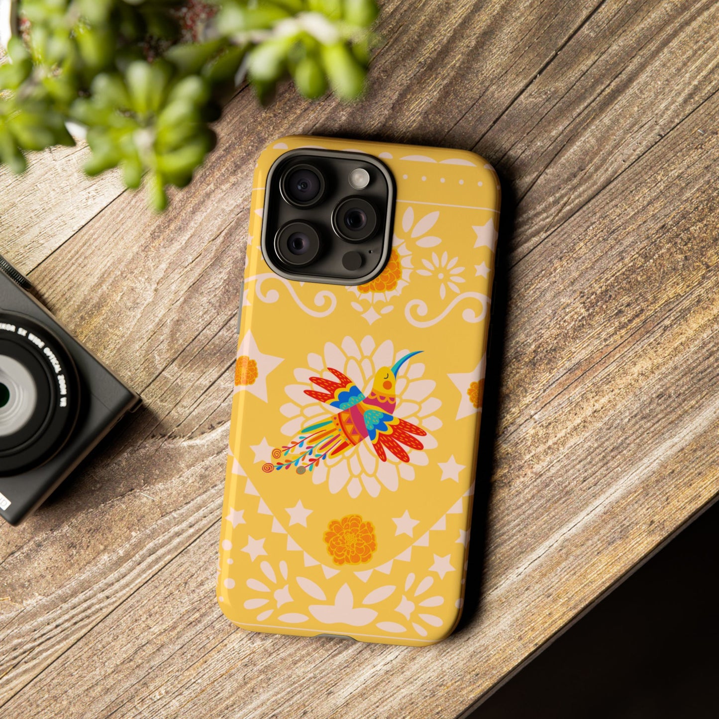 Day of the Dead Alebrije phone case, durable protection, Día de los Muertos enthusiasts,  Mexican folklore, sugar skulls, and alebrije creatures, Tough Cases