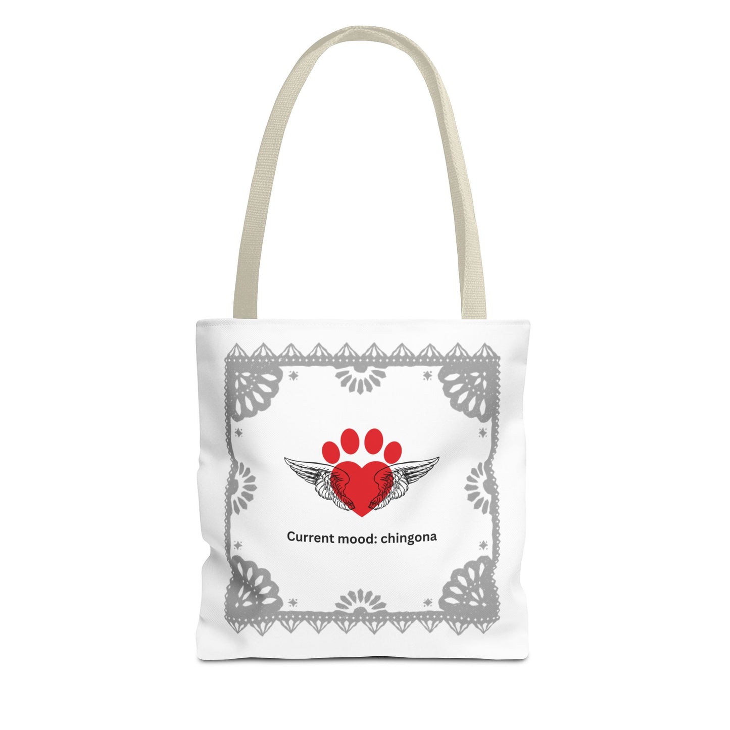 Daily Affirmations Tote Bag for dog lovers "Current mood chingona," Dog Parent, Self-Love, Positive