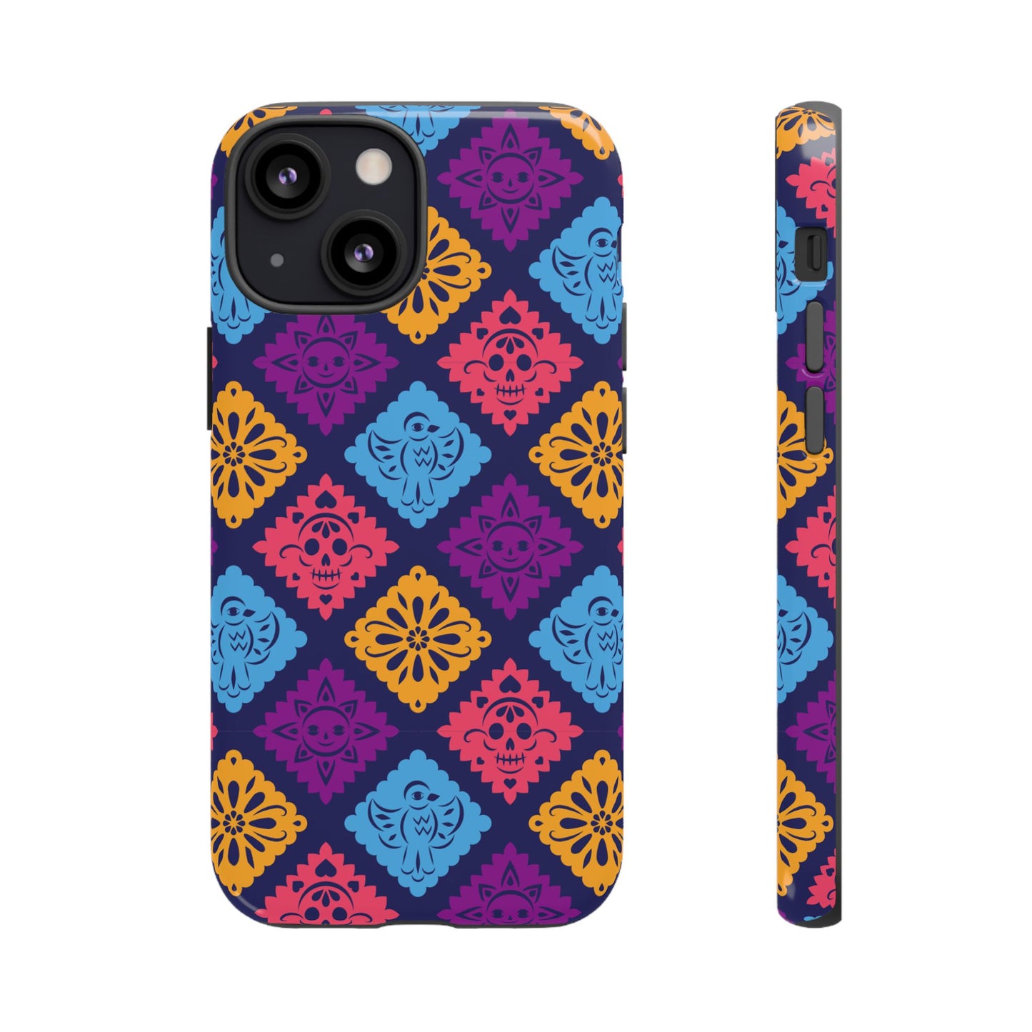 Day of the Dead Alebrije phone case, durable protection, Día de los Muertos enthusiasts,  Mexican folklore, sugar skulls, and alebrije creatures, Tough Cases