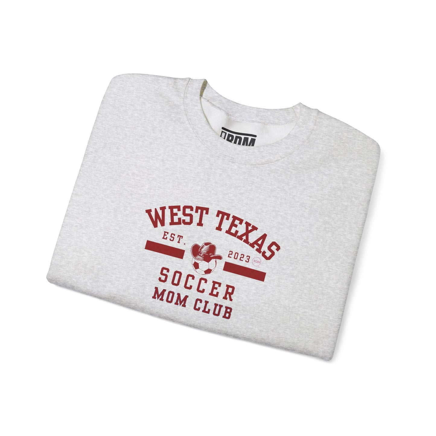 West Texas Soccer Mom Red Letters Unisex Heavy Blend™ Crewneck Sweatshirt