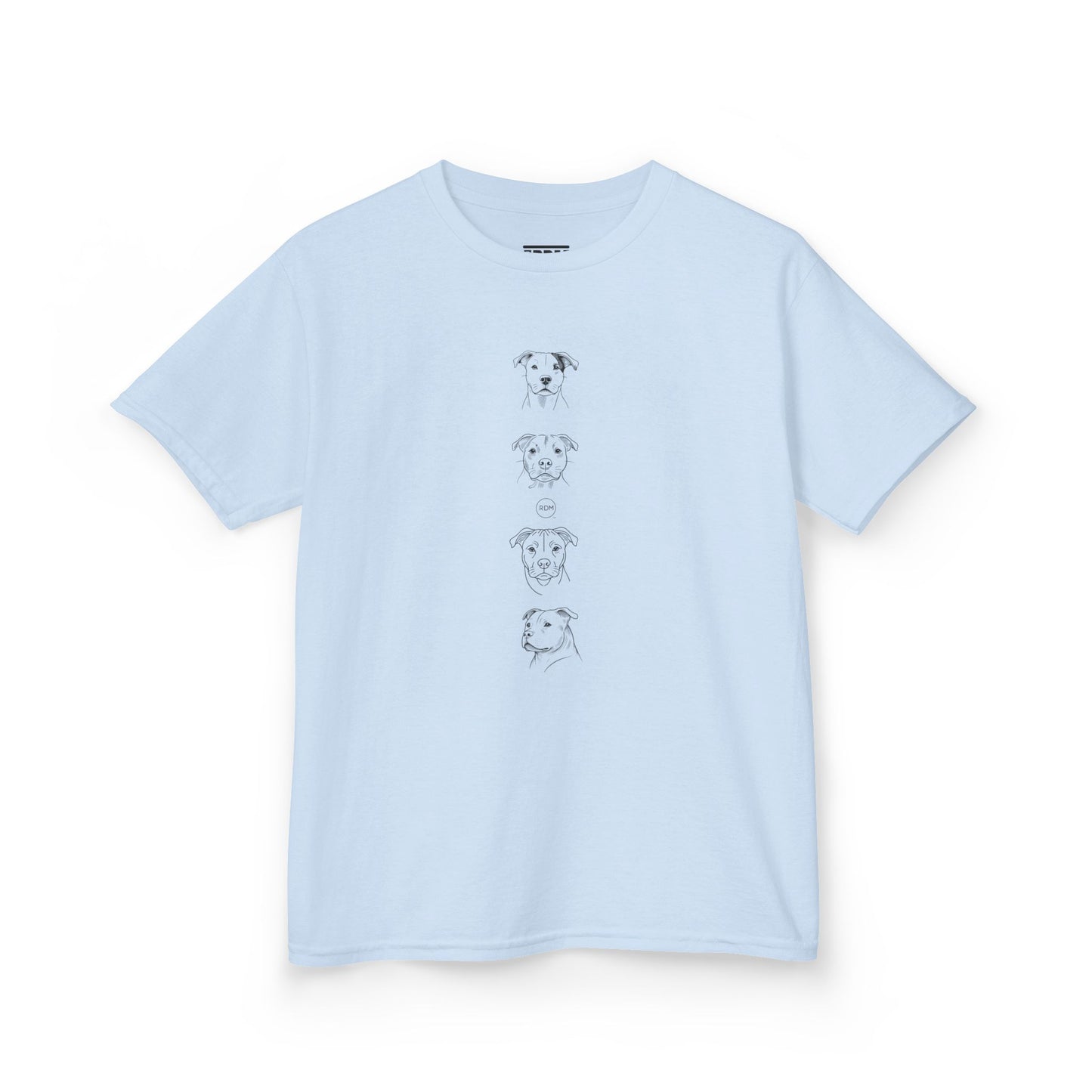 Kids Pitbull Heavy Cotton T-Shirt – Adorable Dog Tee for Young Pitbull Lovers
