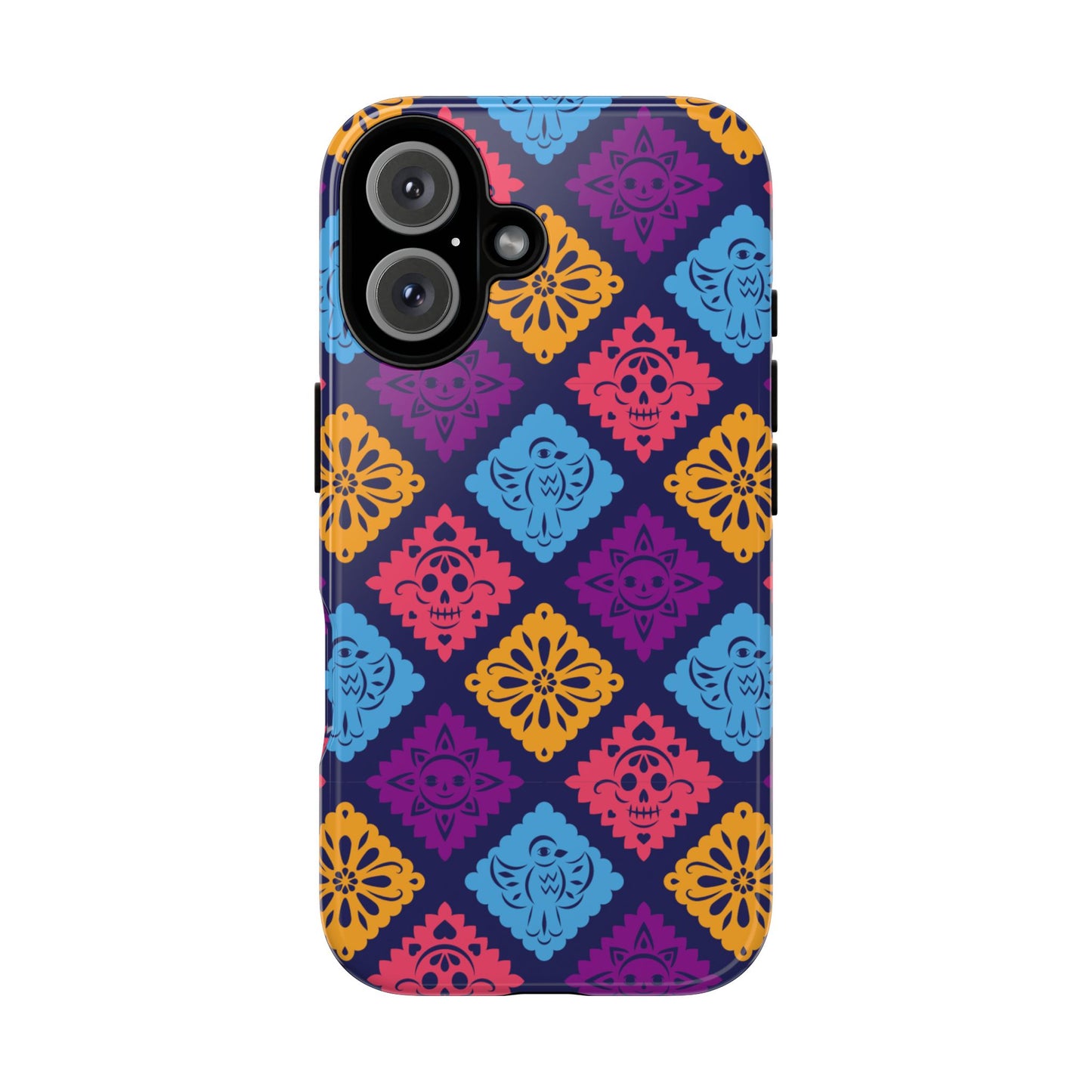 Day of the Dead Alebrije phone case, durable protection, Día de los Muertos enthusiasts,  Mexican folklore, sugar skulls, and alebrije creatures, Tough Cases