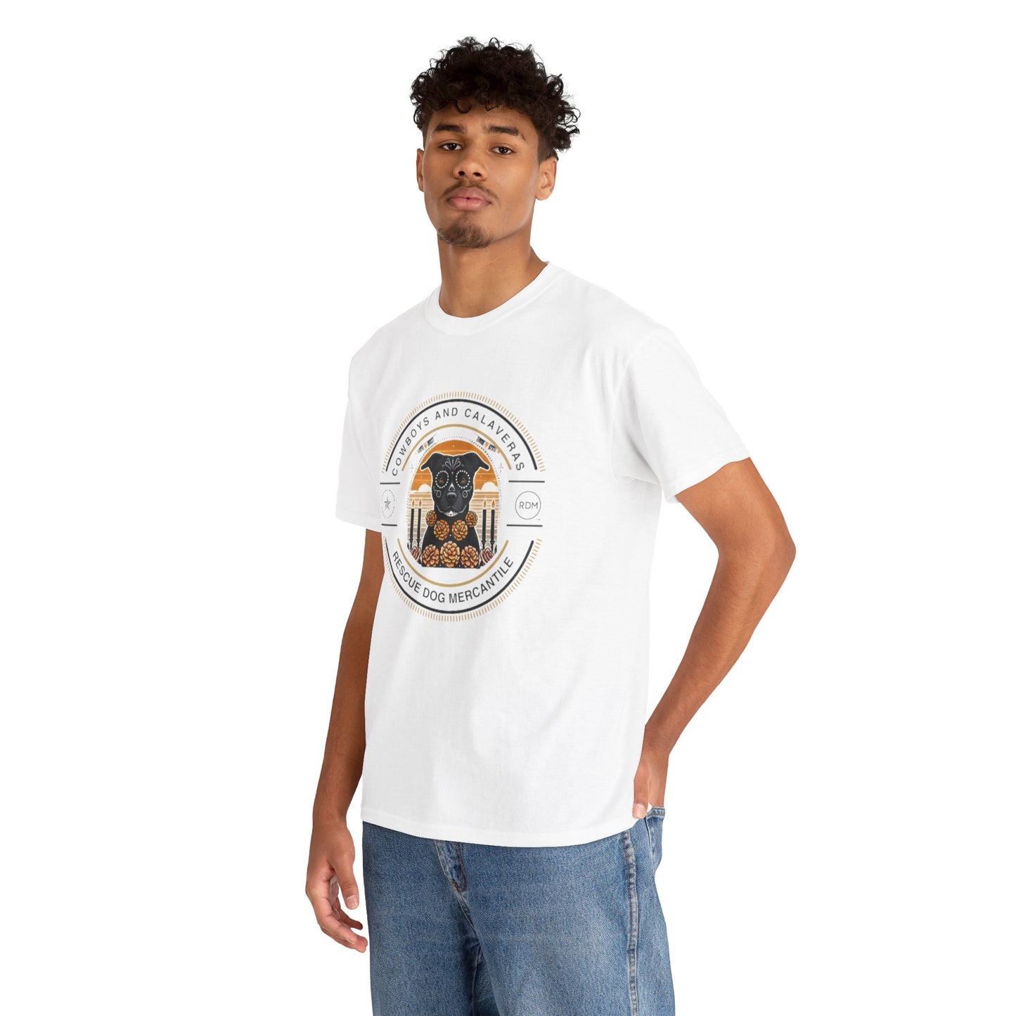 Dia de los muertos Unisex Heavy Cotton Tee dog, dogs in heaven, cowboys, Texas, Mexican Folklore, Dogs, Pitbulls