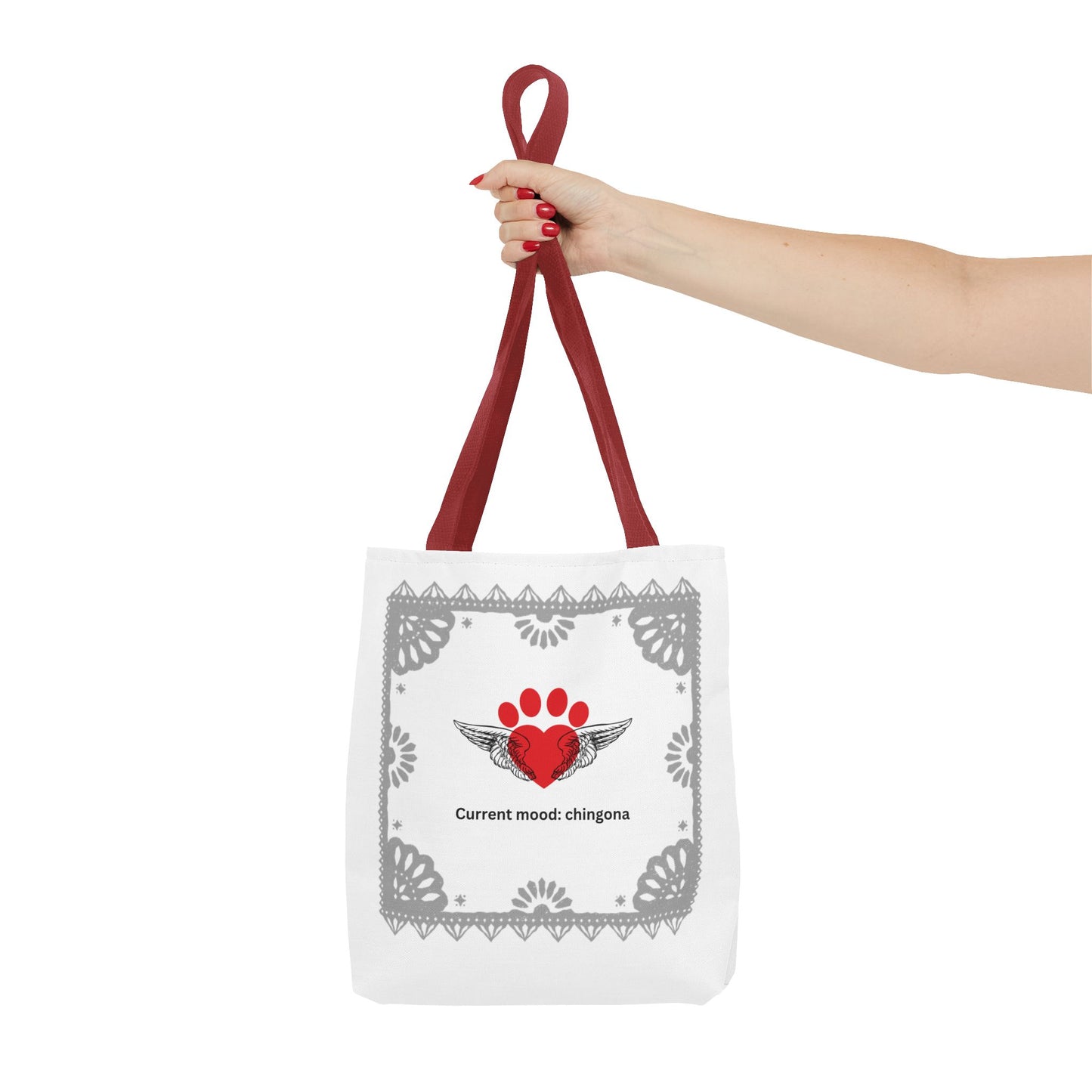 Daily Affirmations Tote Bag for dog lovers "Current mood chingona," Dog Parent, Self-Love, Positive