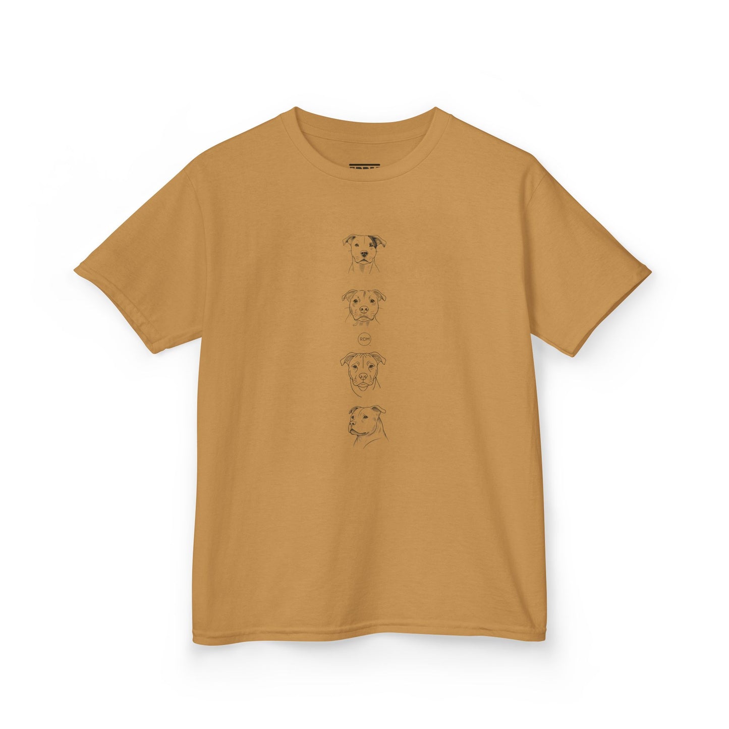 Kids Pitbull Heavy Cotton T-Shirt – Adorable Dog Tee for Young Pitbull Lovers