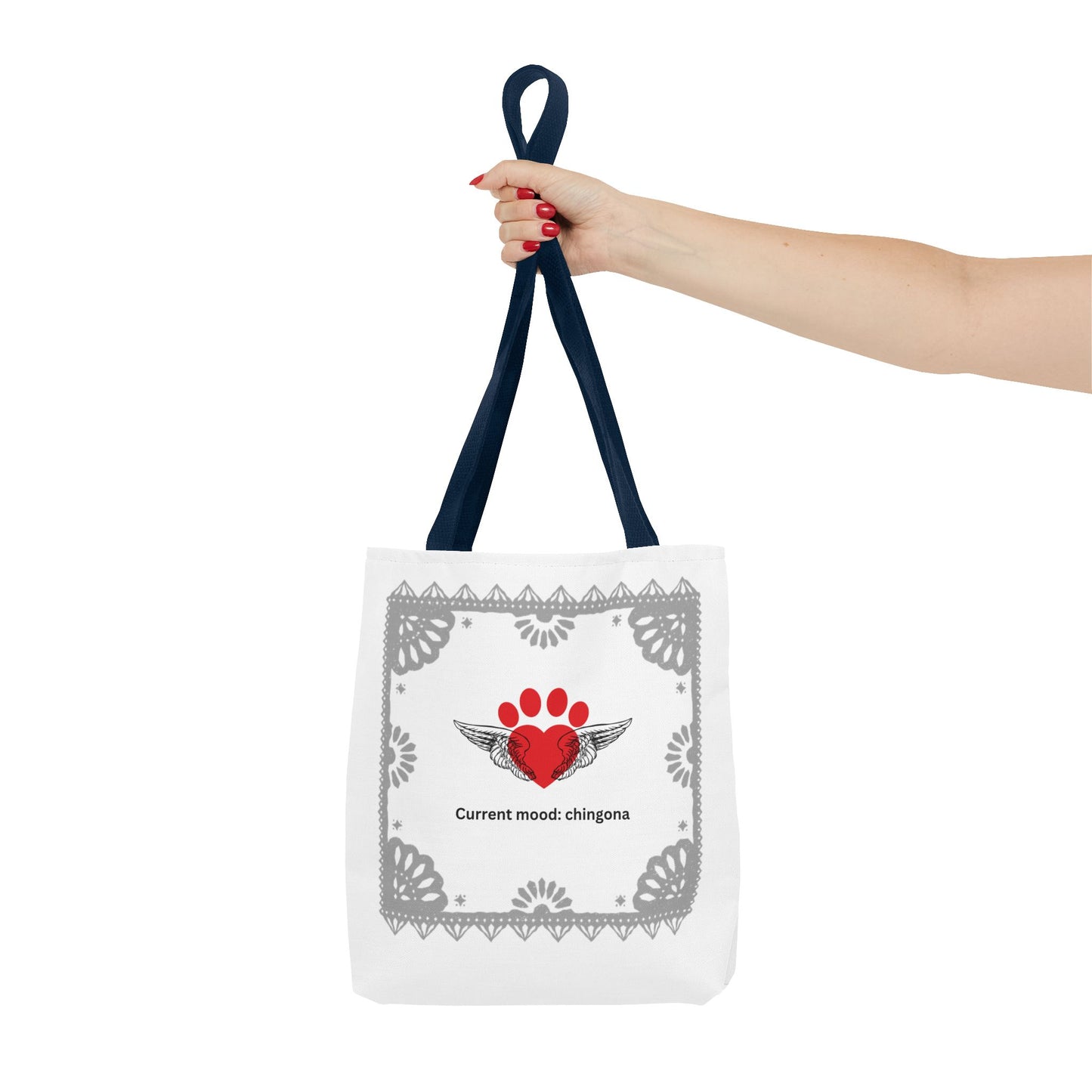 Daily Affirmations Tote Bag for dog lovers "Current mood chingona," Dog Parent, Self-Love, Positive