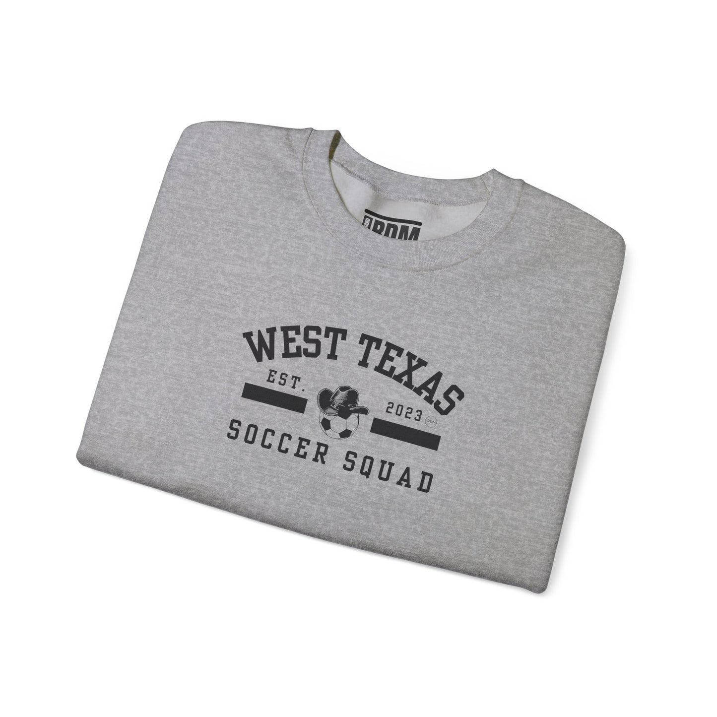 West Texas Soccer Squad Black Letters Unisex Heavy Blend™ Crewneck Sweatshirt