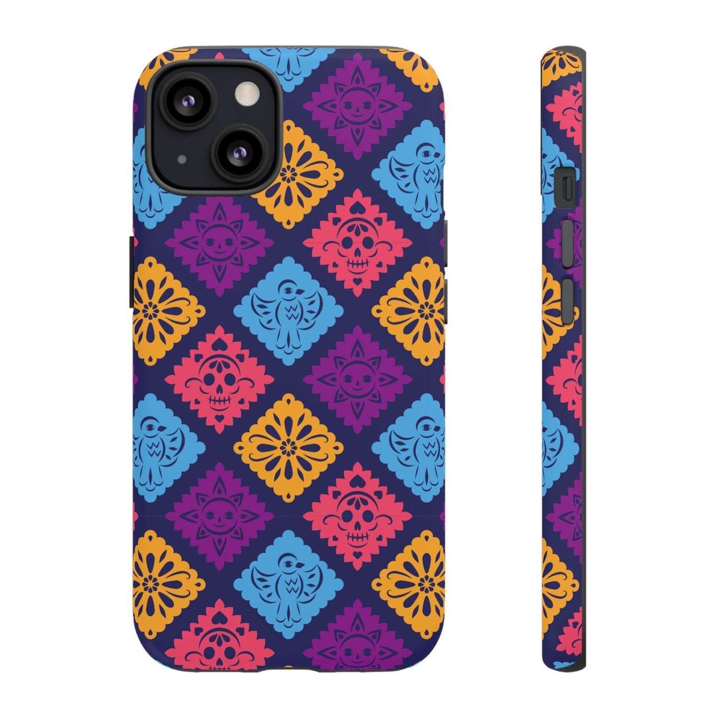 Day of the Dead Alebrije phone case, durable protection, Día de los Muertos enthusiasts,  Mexican folklore, sugar skulls, and alebrije creatures, Tough Cases