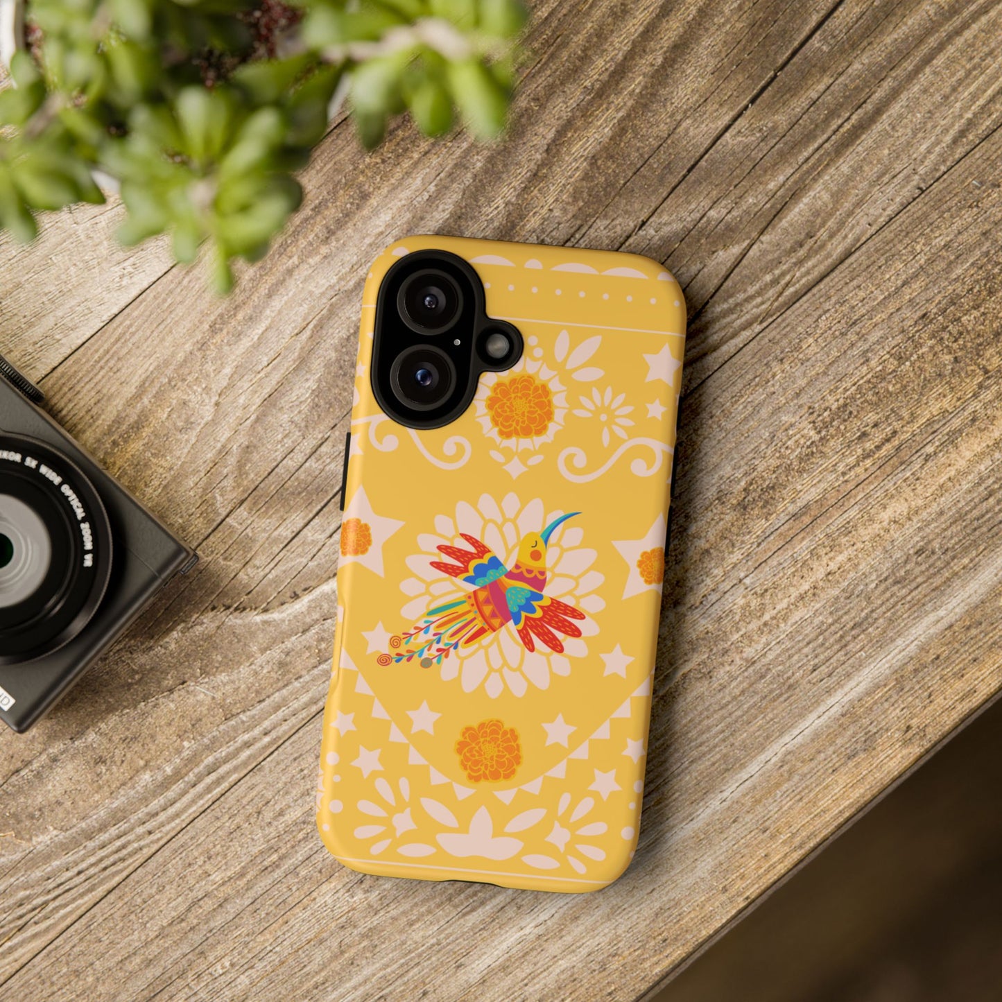 Day of the Dead Alebrije phone case, durable protection, Día de los Muertos enthusiasts,  Mexican folklore, sugar skulls, and alebrije creatures, Tough Cases