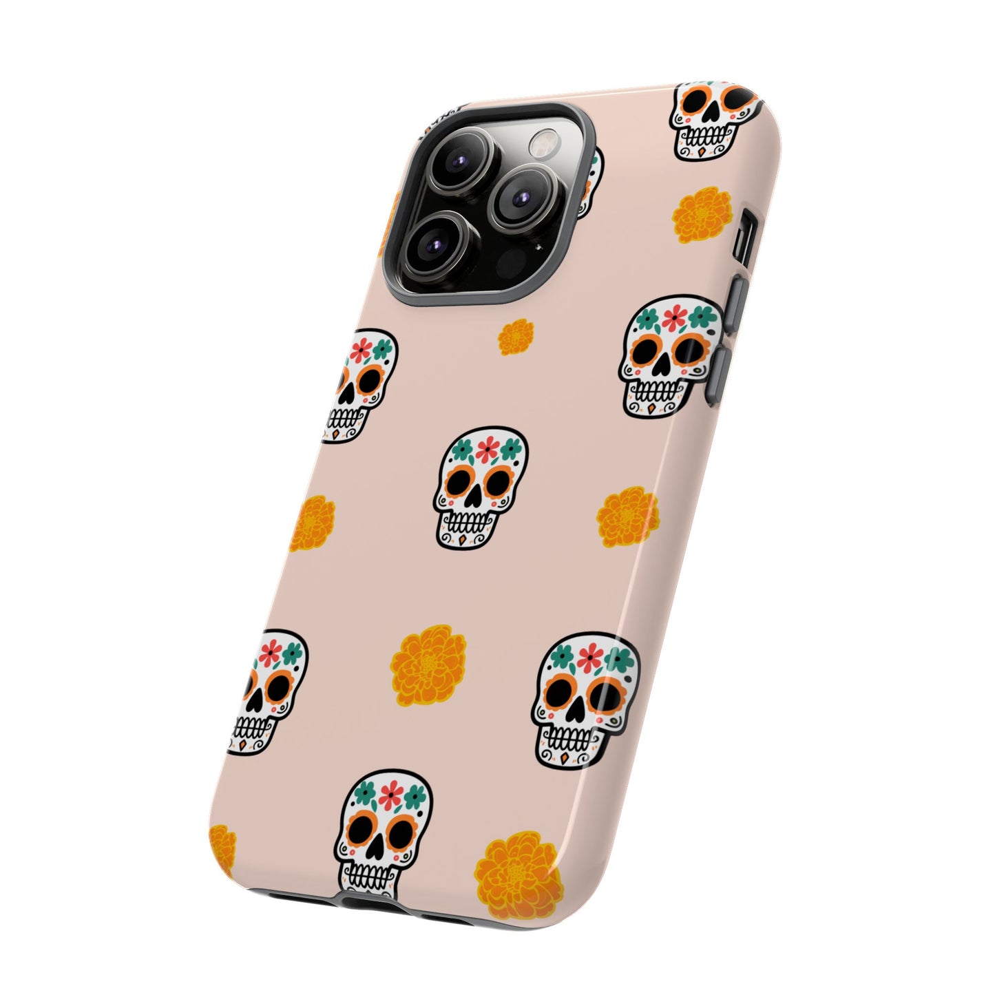 Day of the Dead Alebrije phone case, durable protection, Día de los Muertos enthusiasts,  Mexican folklore, sugar skulls, and alebrije creatures, Tough Cases