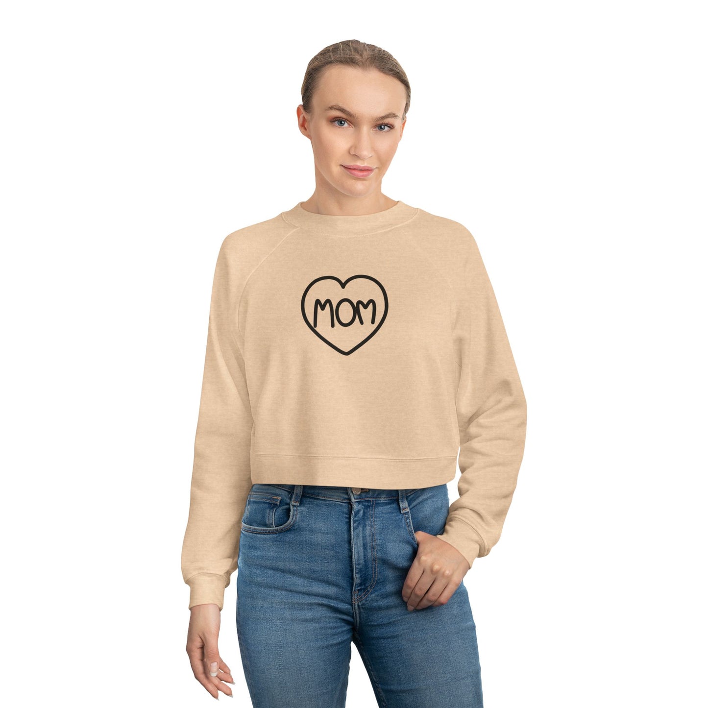Mother’s Day Cropped Fleece Pullover Sweatshirt Cozy Gift for Mom Stylish & Heartfelt