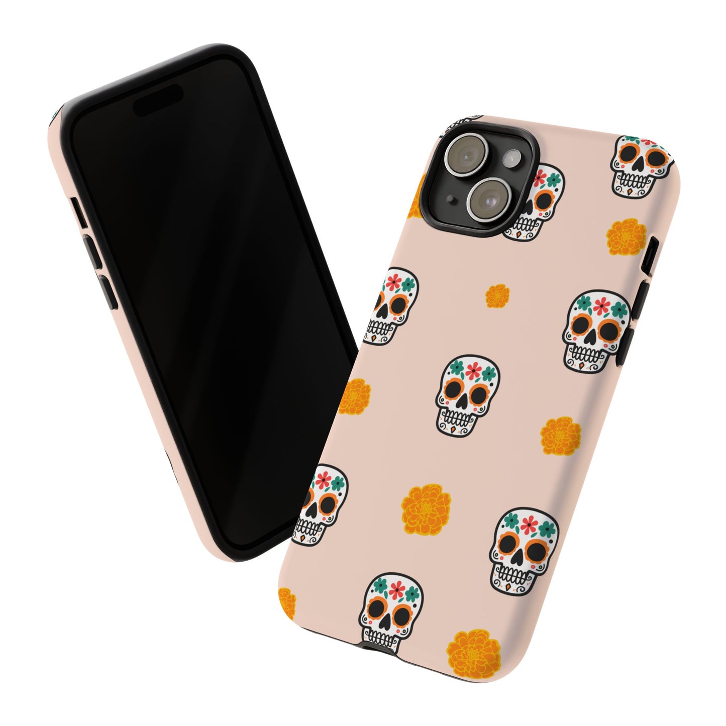 Day of the Dead Alebrije phone case, durable protection, Día de los Muertos enthusiasts,  Mexican folklore, sugar skulls, and alebrije creatures, Tough Cases