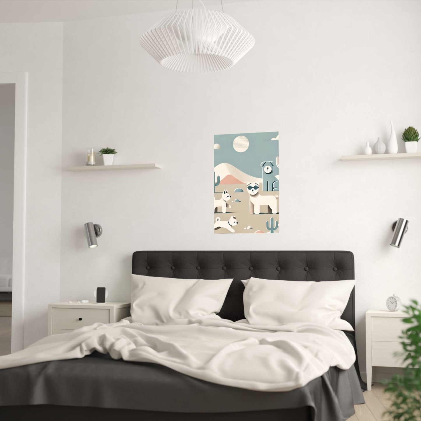 RDM Sandy Paws & Soft Skies Puppy Art Satin Posters (210gsm)