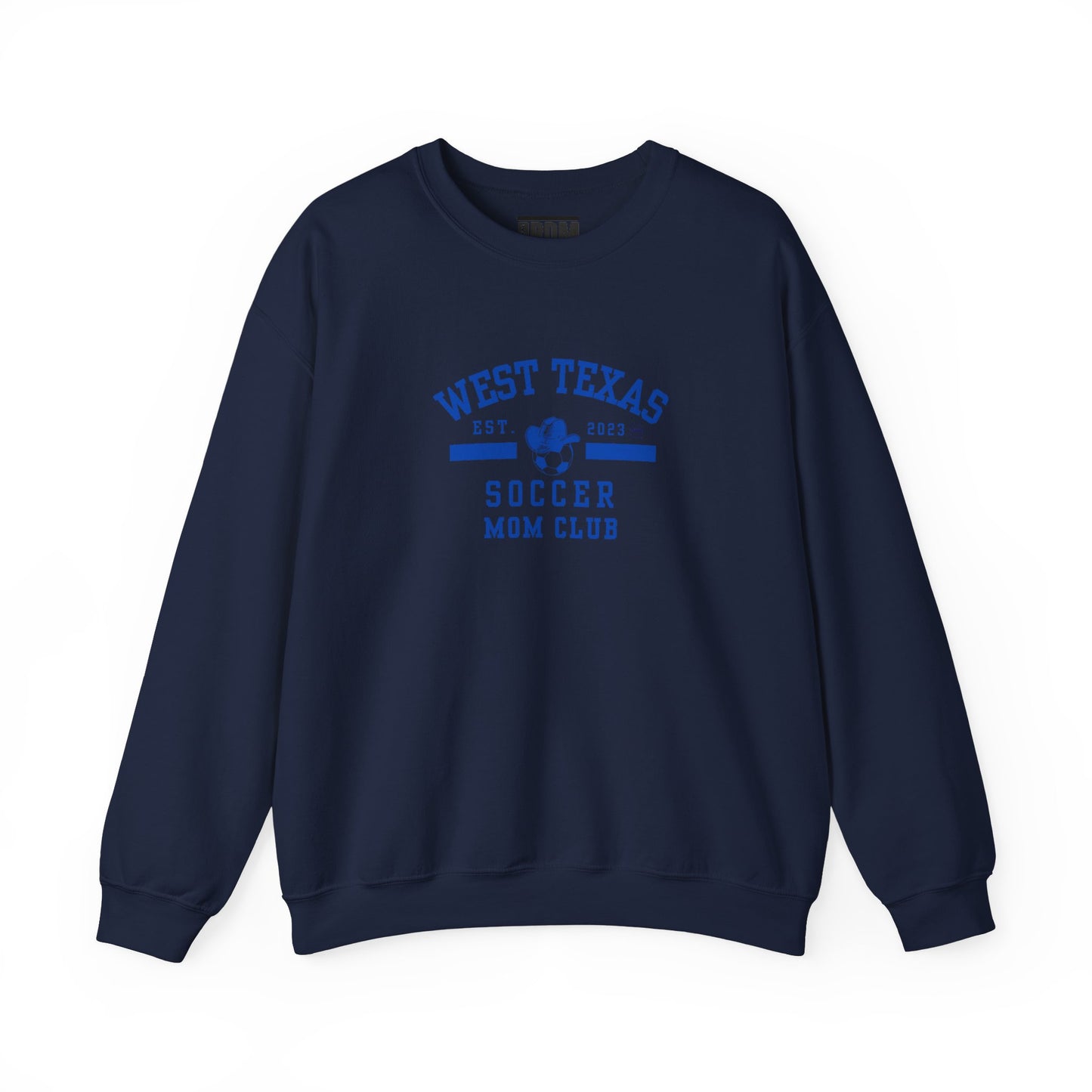 West Texas Soccer Mom Blue Letters Unisex Heavy Blend™ Crewneck Sweatshirt
