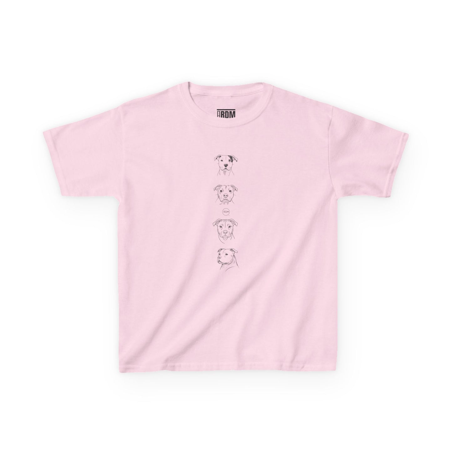Kids Pitbull Heavy Cotton T-Shirt – Adorable Dog Tee for Young Pitbull Lovers
