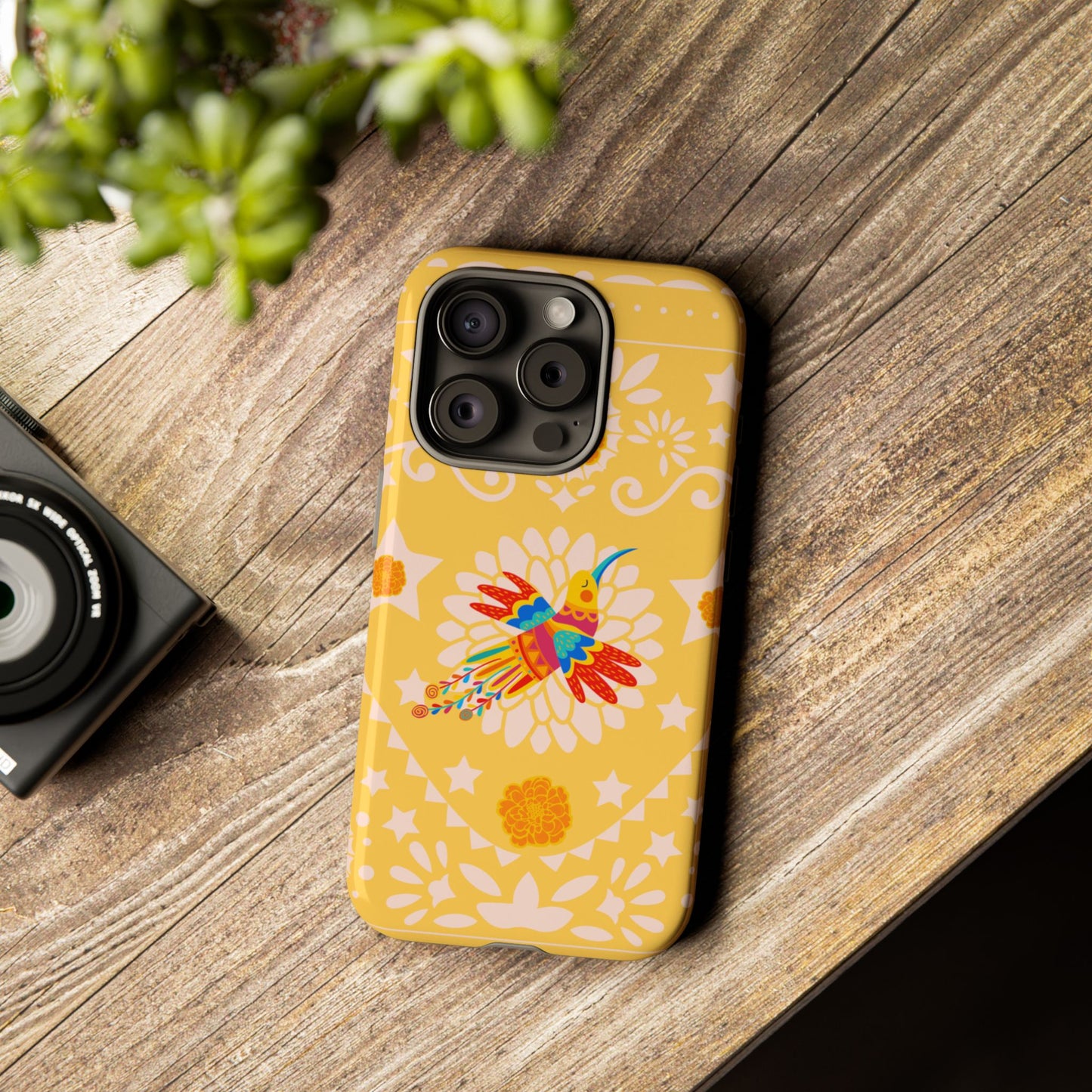 Day of the Dead Alebrije phone case, durable protection, Día de los Muertos enthusiasts,  Mexican folklore, sugar skulls, and alebrije creatures, Tough Cases