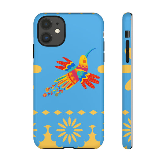 Day of the Dead Alebrije phone case, durable protection, Día de los Muertos enthusiasts,  Mexican folklore, sugar skulls, and alebrije creatures, Tough Cases