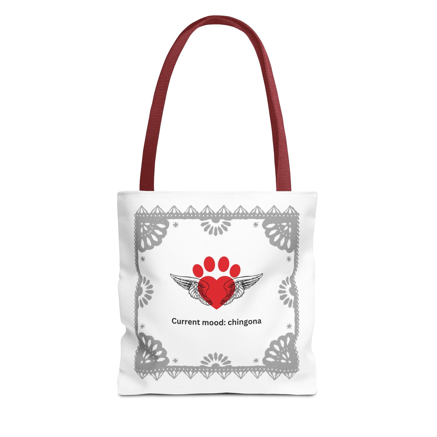 Daily Affirmations Tote Bag for dog lovers "Current mood chingona," Dog Parent, Self-Love, Positive