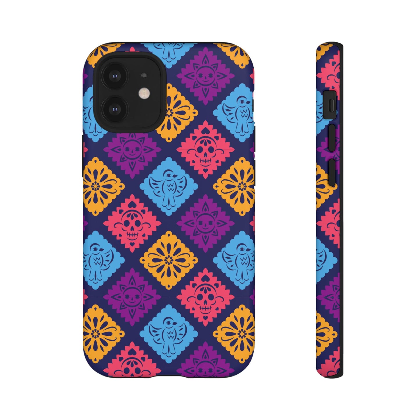 Day of the Dead Alebrije phone case, durable protection, Día de los Muertos enthusiasts,  Mexican folklore, sugar skulls, and alebrije creatures, Tough Cases