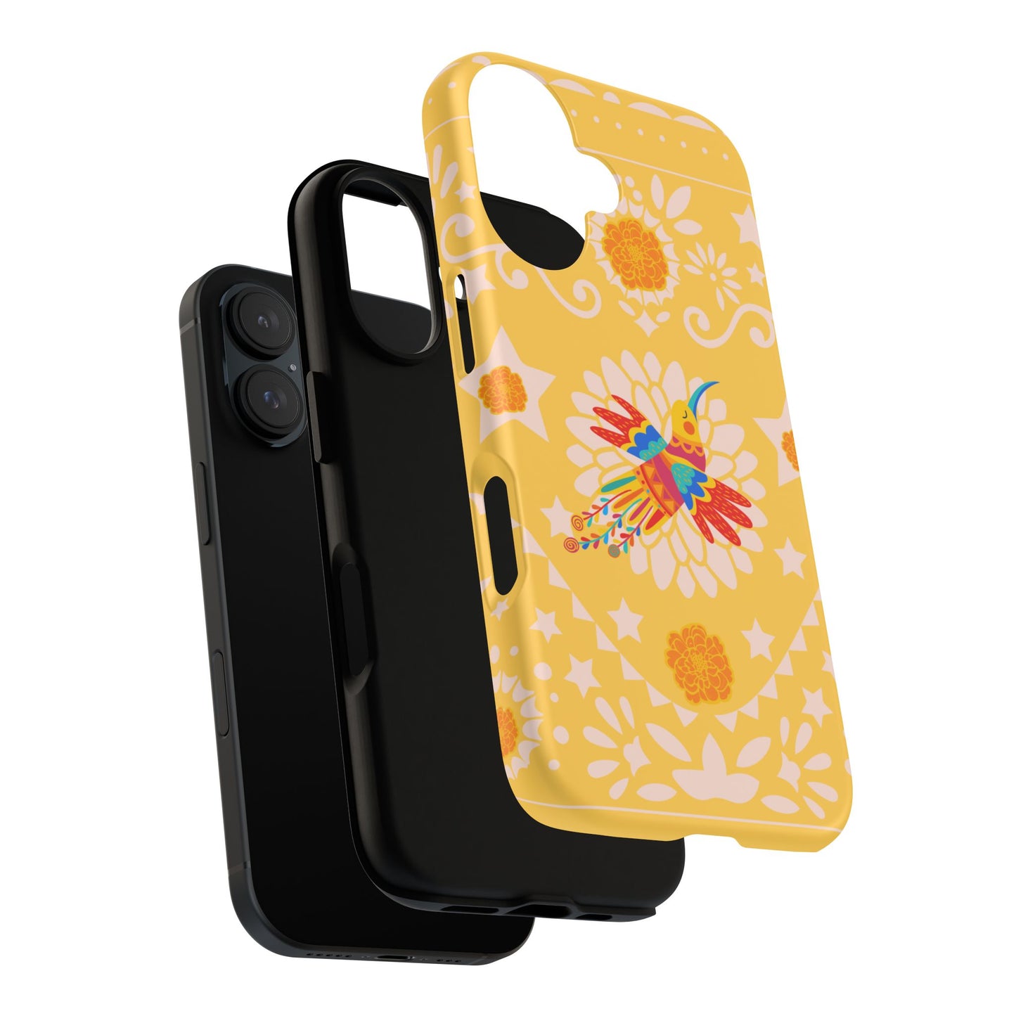 Day of the Dead Alebrije phone case, durable protection, Día de los Muertos enthusiasts,  Mexican folklore, sugar skulls, and alebrije creatures, Tough Cases