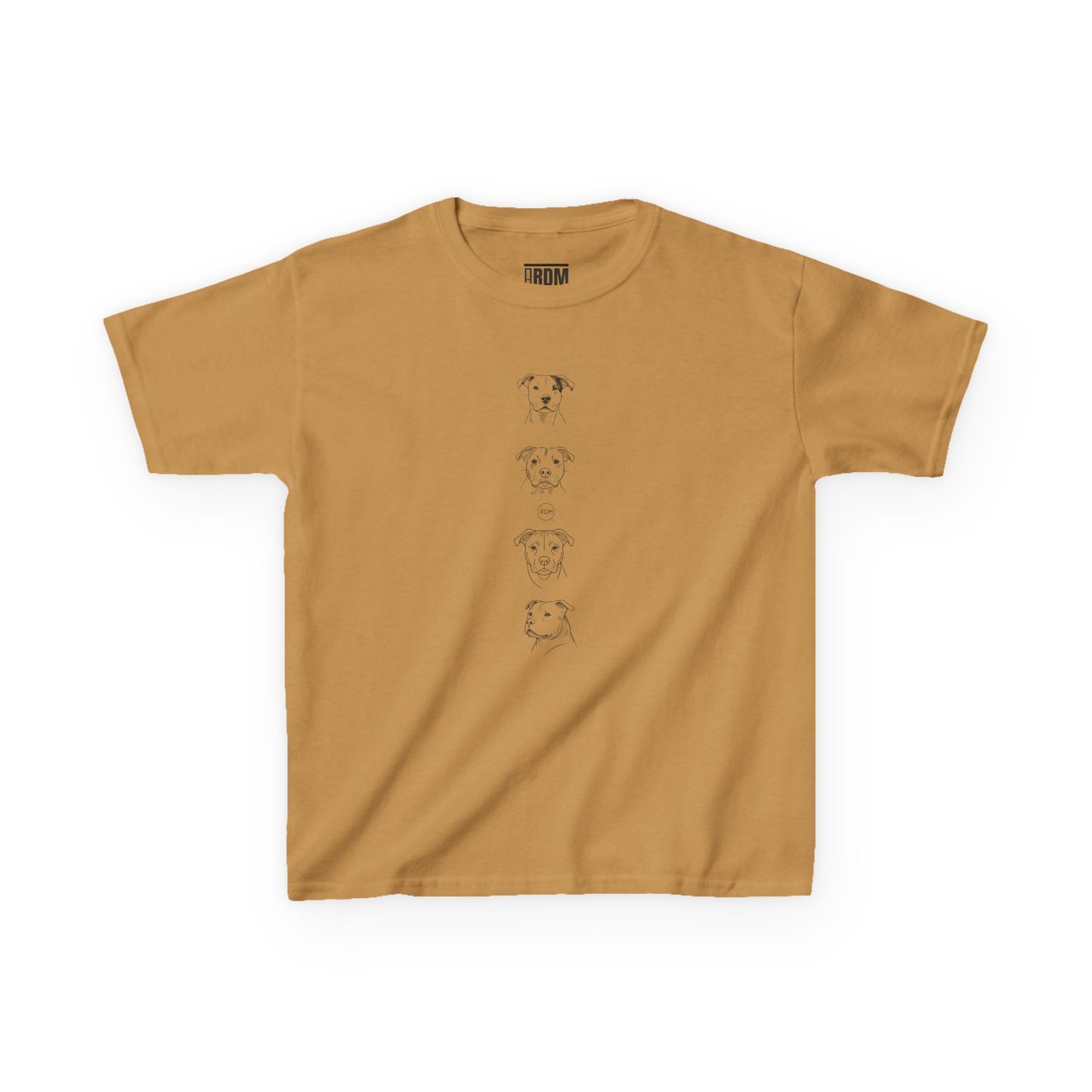 Kids Pitbull Heavy Cotton T-Shirt – Adorable Dog Tee for Young Pitbull Lovers