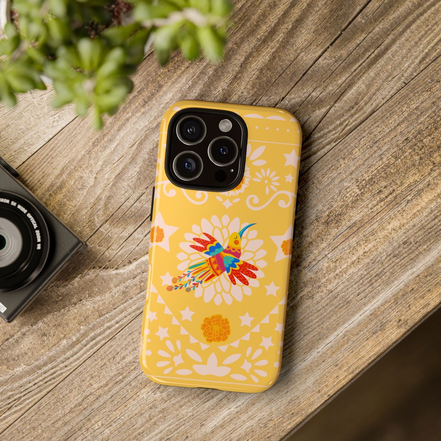 Day of the Dead Alebrije phone case, durable protection, Día de los Muertos enthusiasts,  Mexican folklore, sugar skulls, and alebrije creatures, Tough Cases