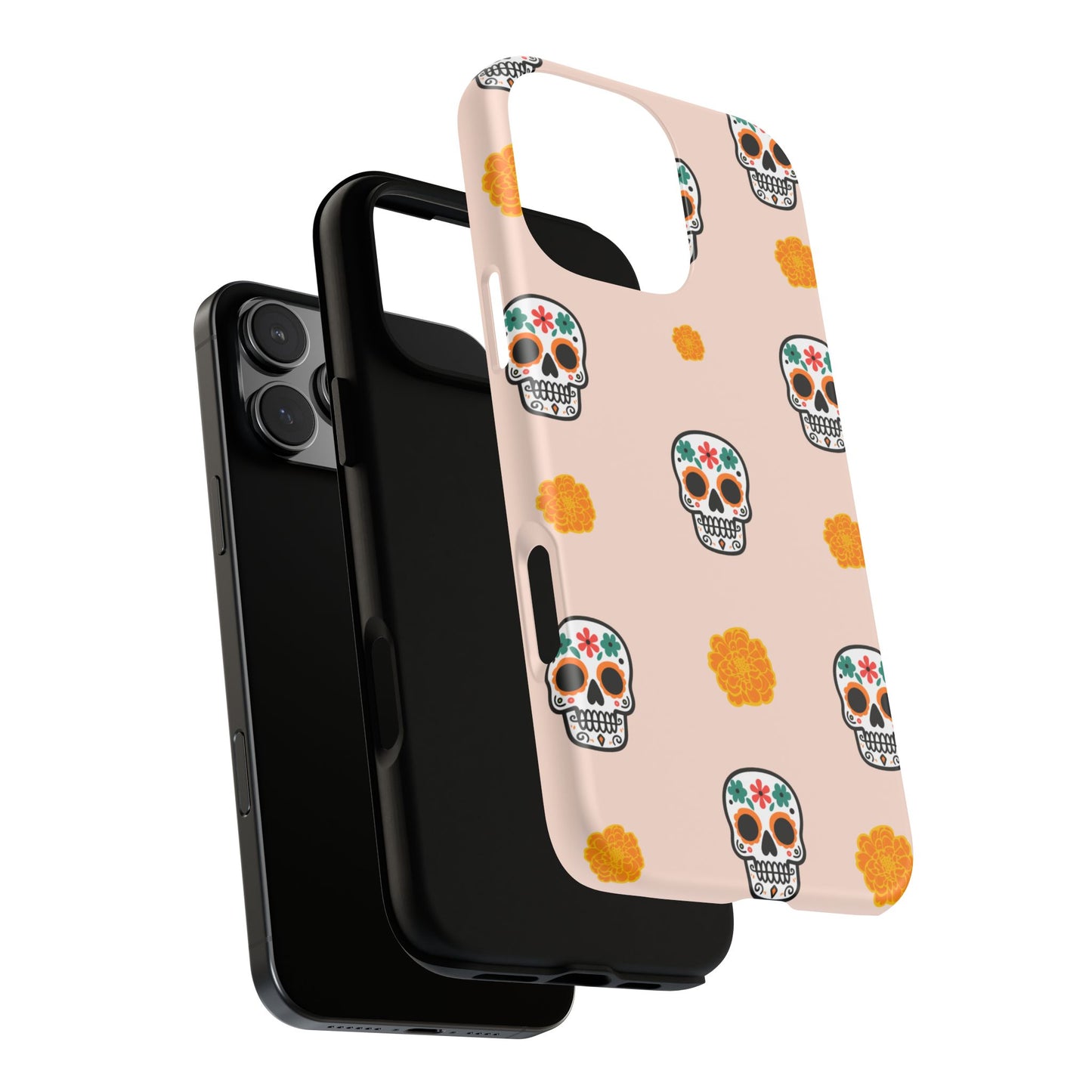 Day of the Dead Alebrije phone case, durable protection, Día de los Muertos enthusiasts,  Mexican folklore, sugar skulls, and alebrije creatures, Tough Cases