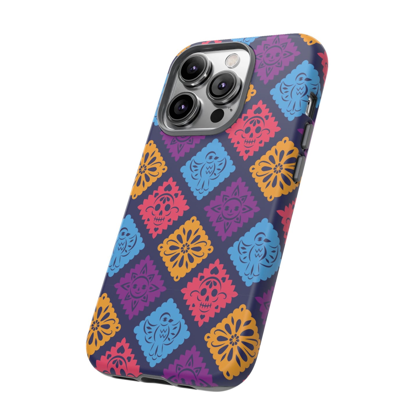 Day of the Dead Alebrije phone case, durable protection, Día de los Muertos enthusiasts,  Mexican folklore, sugar skulls, and alebrije creatures, Tough Cases