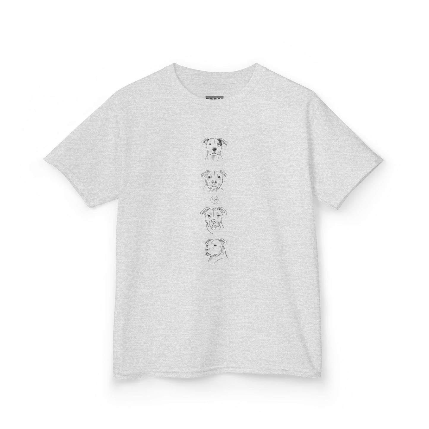 Kids Pitbull Heavy Cotton T-Shirt – Adorable Dog Tee for Young Pitbull Lovers
