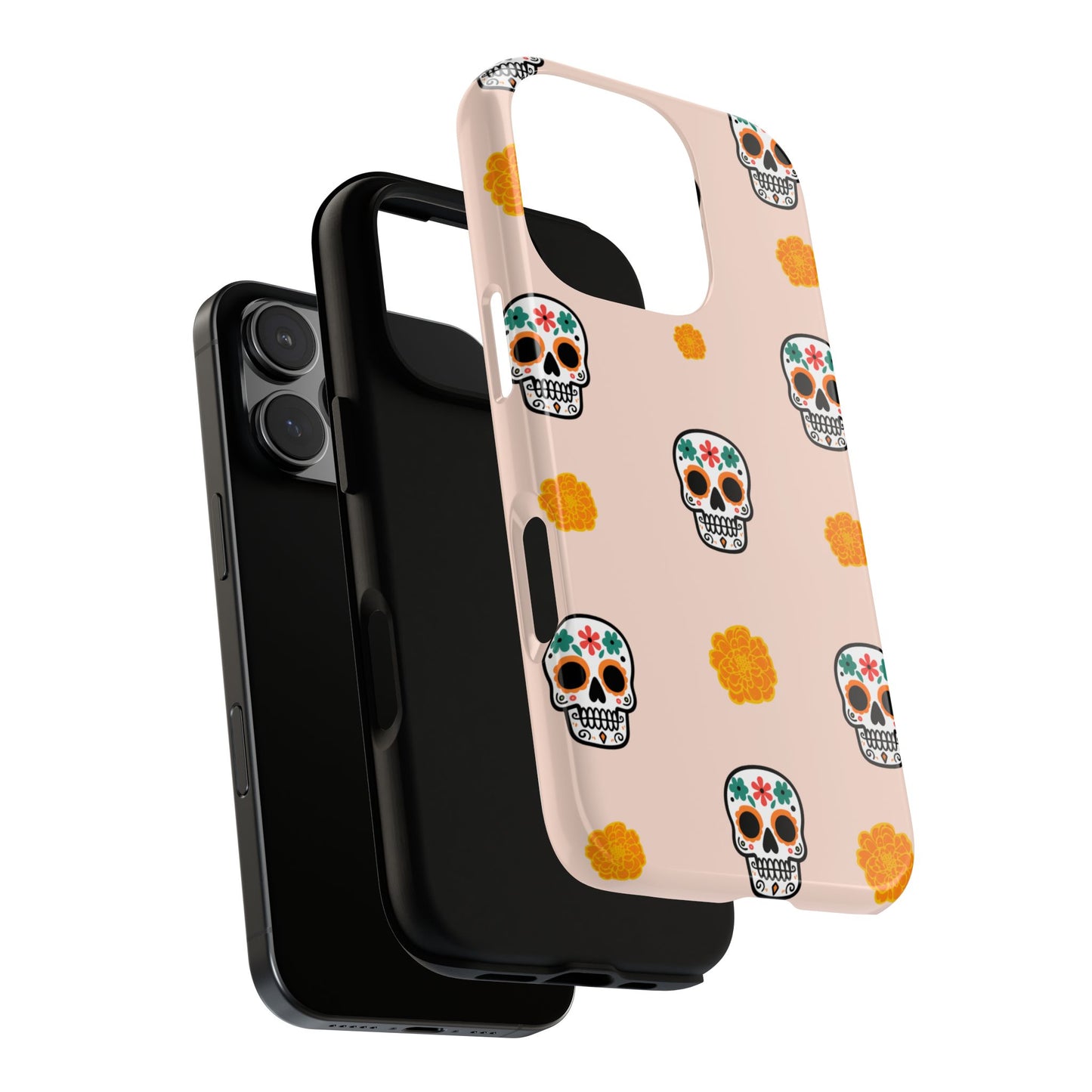 Day of the Dead Alebrije phone case, durable protection, Día de los Muertos enthusiasts,  Mexican folklore, sugar skulls, and alebrije creatures, Tough Cases