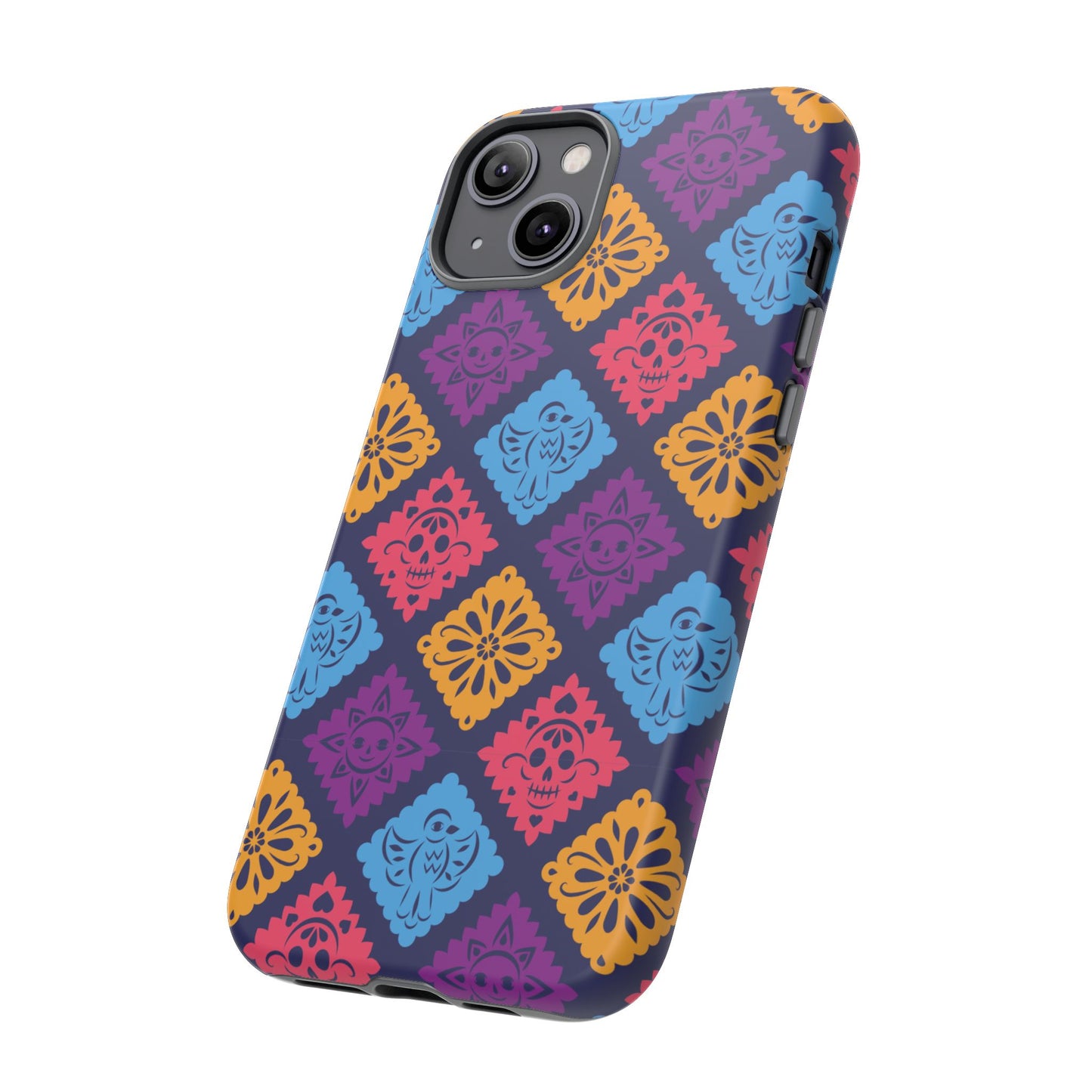 Day of the Dead Alebrije phone case, durable protection, Día de los Muertos enthusiasts,  Mexican folklore, sugar skulls, and alebrije creatures, Tough Cases