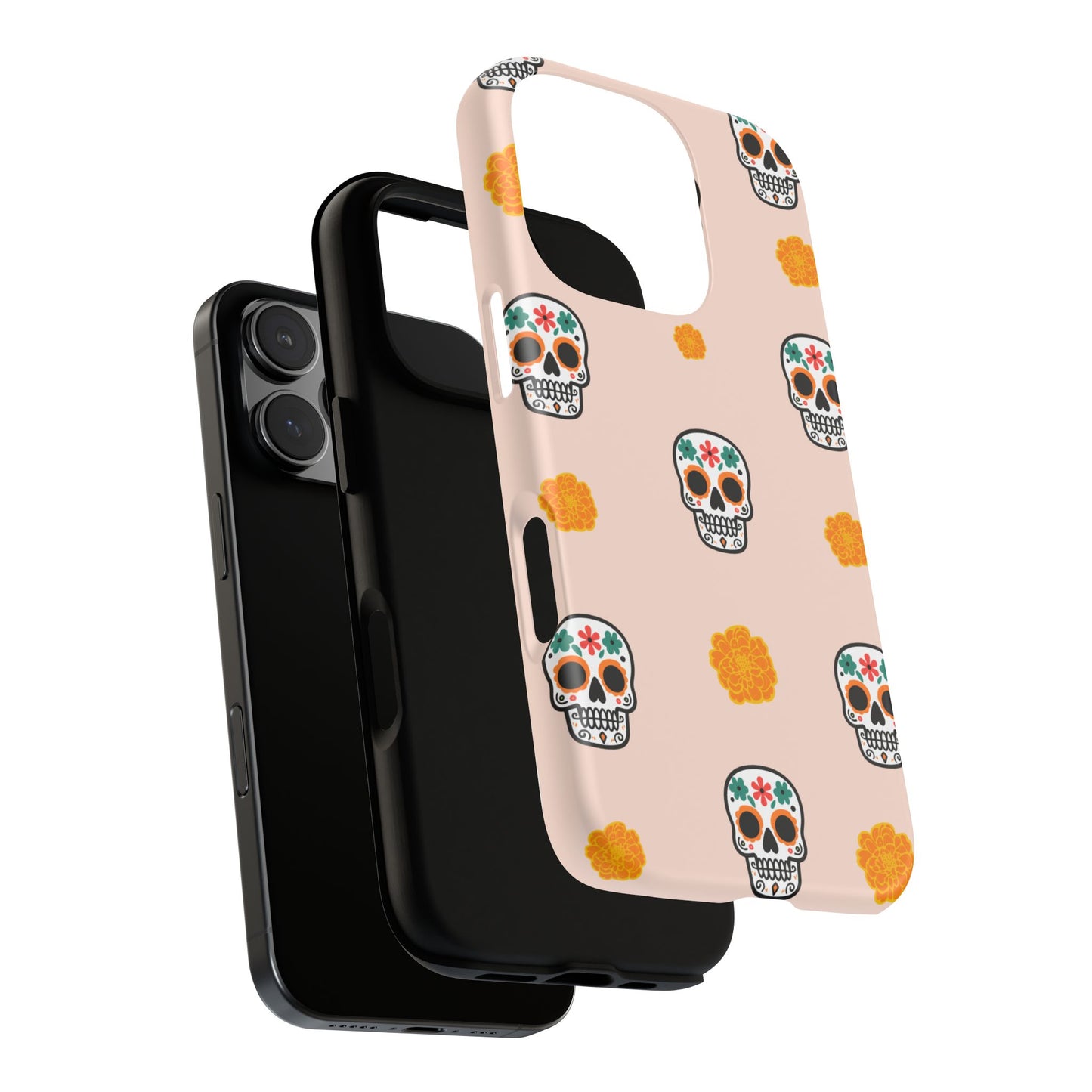 Day of the Dead Alebrije phone case, durable protection, Día de los Muertos enthusiasts,  Mexican folklore, sugar skulls, and alebrije creatures, Tough Cases