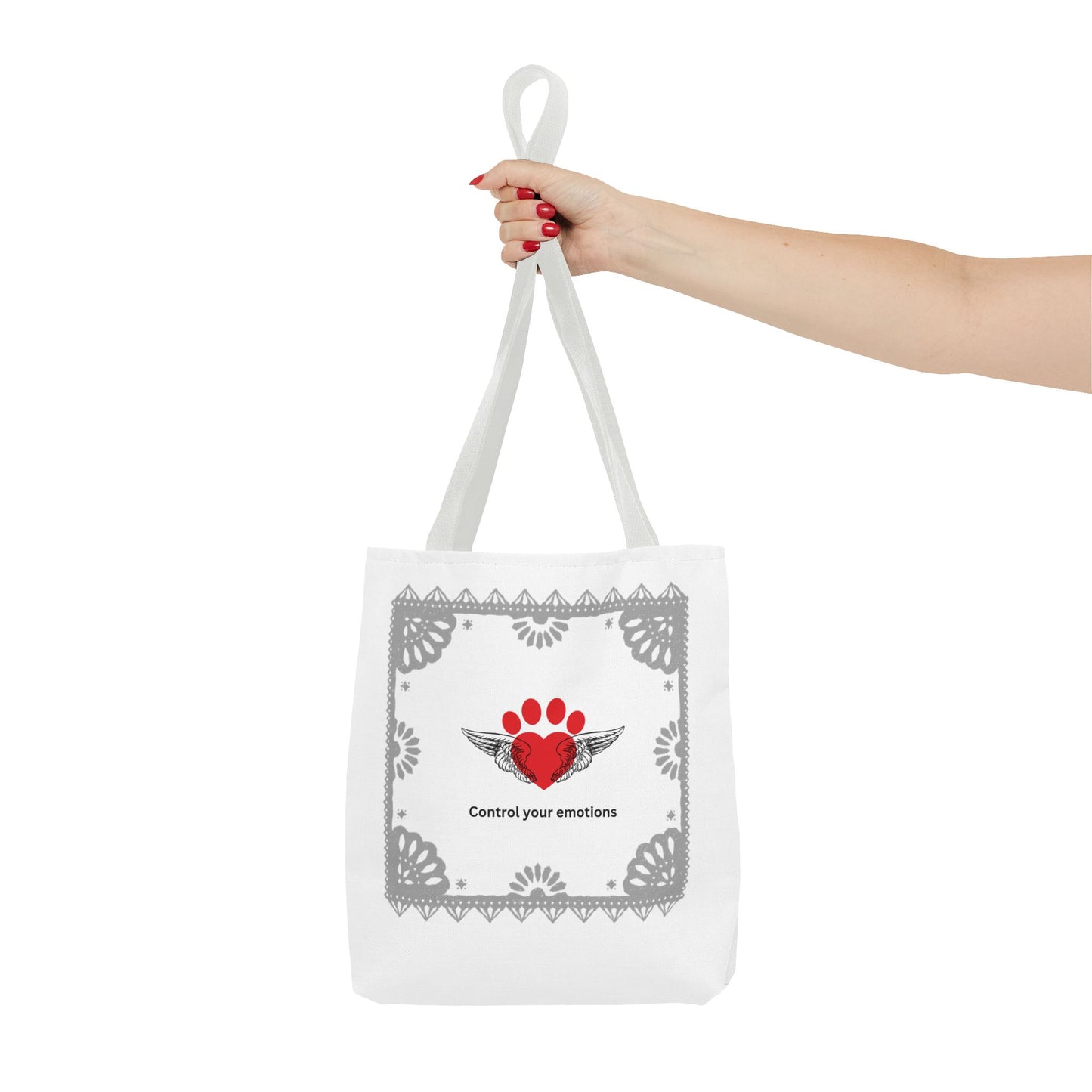 Daily Affirmations Tote Bag for dog lovers "Control your emotions"