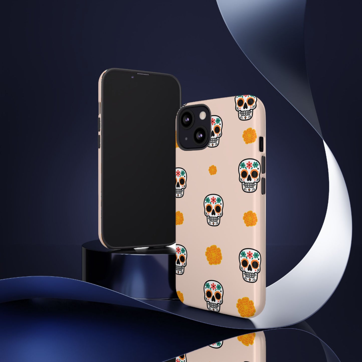 Day of the Dead Alebrije phone case, durable protection, Día de los Muertos enthusiasts,  Mexican folklore, sugar skulls, and alebrije creatures, Tough Cases