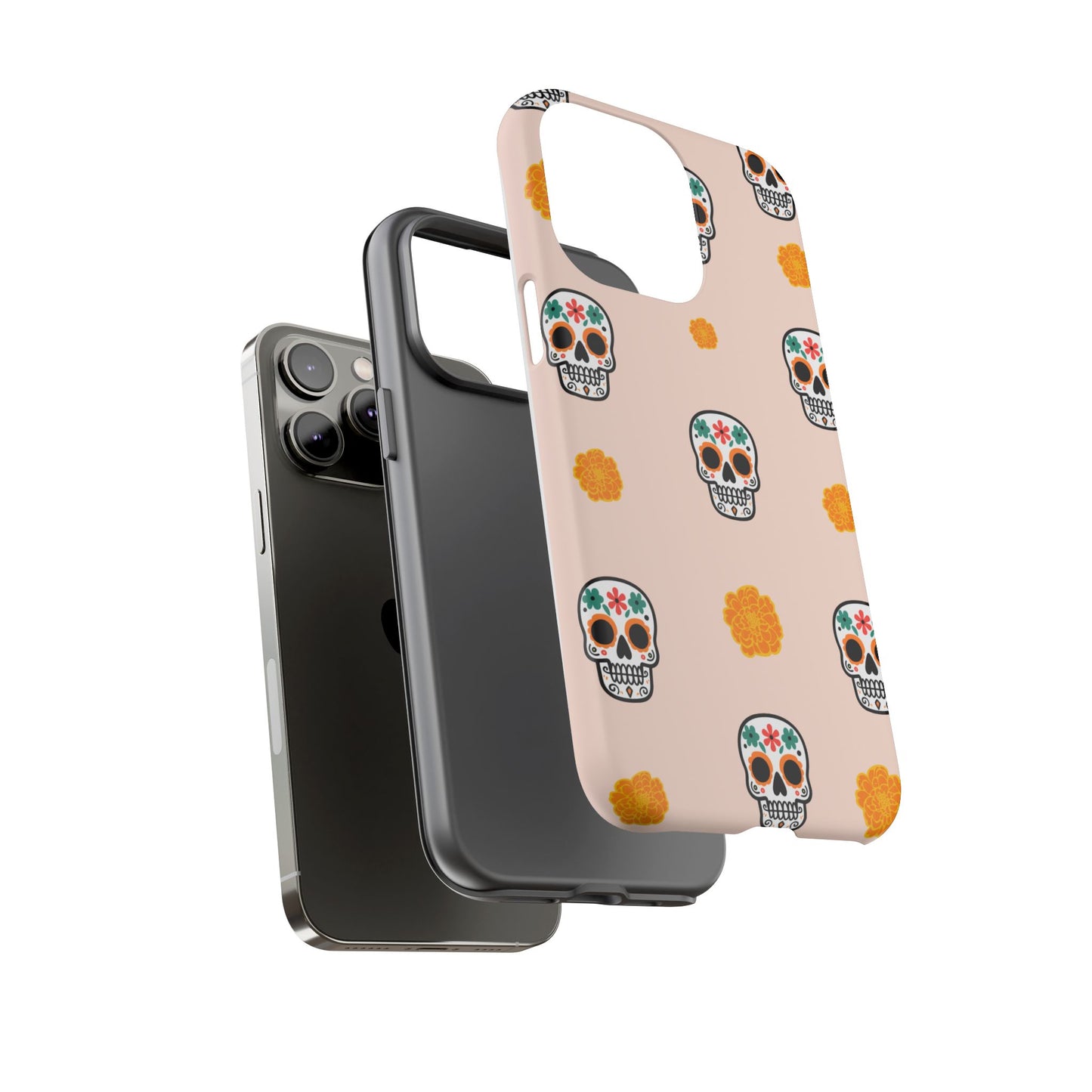 Day of the Dead Alebrije phone case, durable protection, Día de los Muertos enthusiasts,  Mexican folklore, sugar skulls, and alebrije creatures, Tough Cases