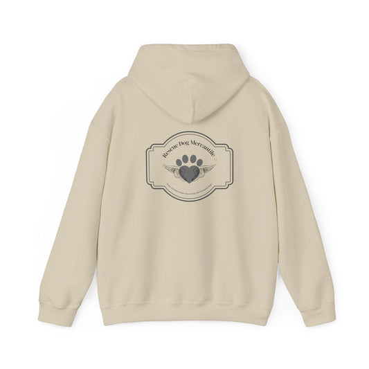 RDM Paw heart with wings Hooded Sweatshirt, Dogs in Heaven, Rescue Dogs, Dog Paw, Puppy Paw, Dog Parent