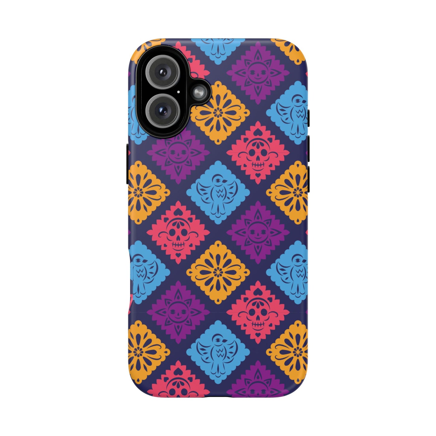 Day of the Dead Alebrije phone case, durable protection, Día de los Muertos enthusiasts,  Mexican folklore, sugar skulls, and alebrije creatures, Tough Cases