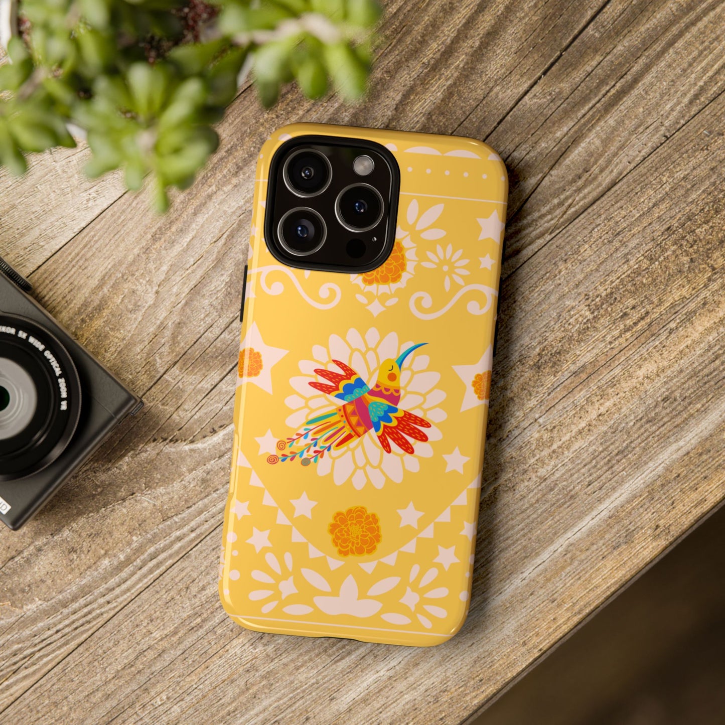 Day of the Dead Alebrije phone case, durable protection, Día de los Muertos enthusiasts,  Mexican folklore, sugar skulls, and alebrije creatures, Tough Cases