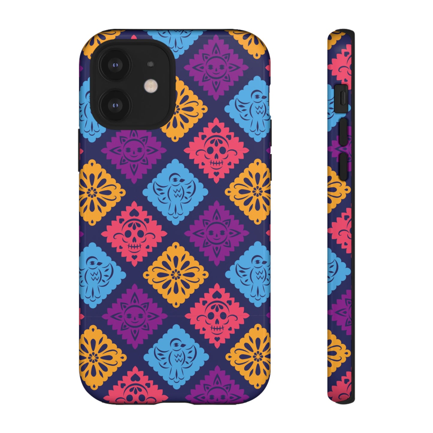 Day of the Dead Alebrije phone case, durable protection, Día de los Muertos enthusiasts,  Mexican folklore, sugar skulls, and alebrije creatures, Tough Cases