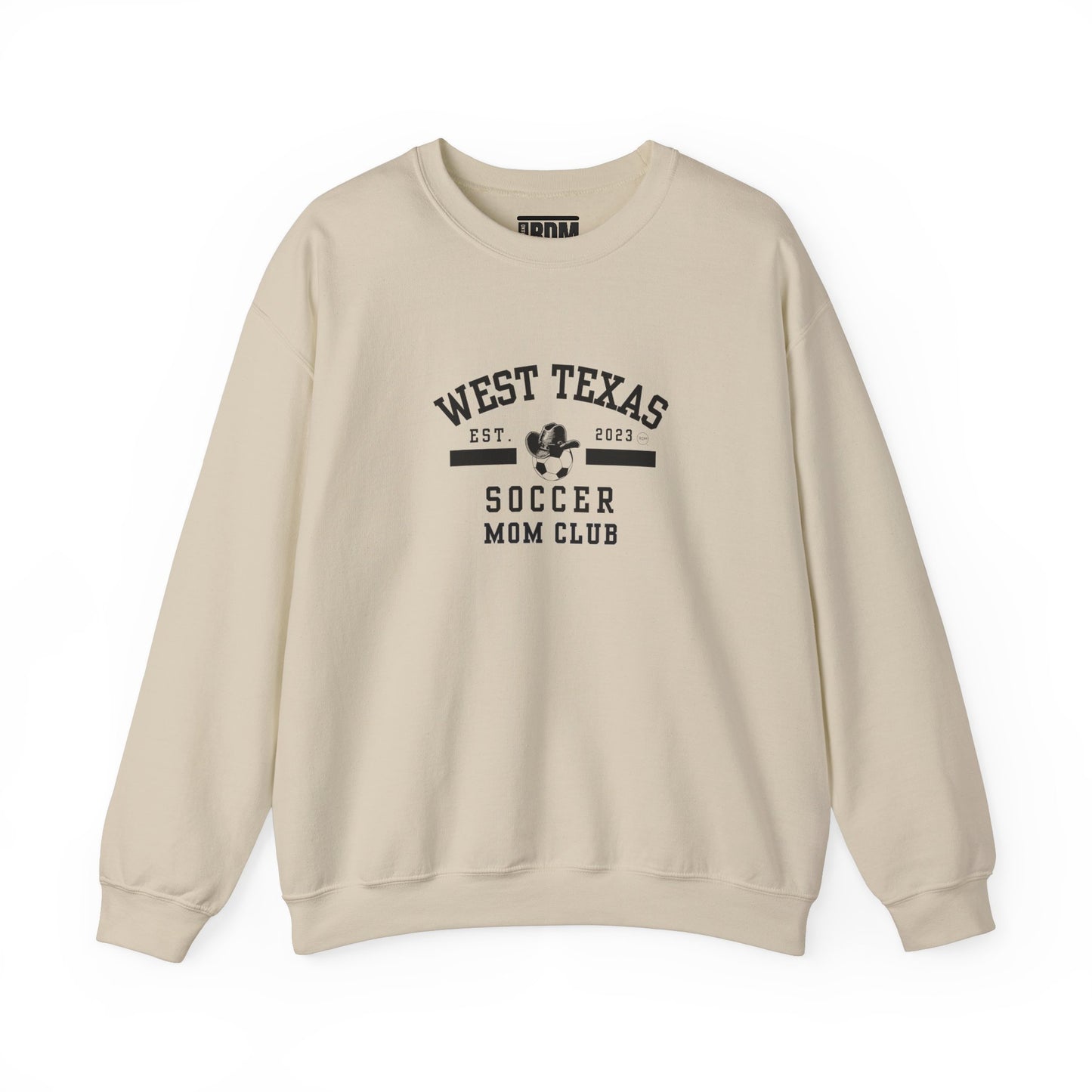 West Texas Soccer Mom Black Letters Unisex Heavy Blend™ Crewneck Sweatshirt