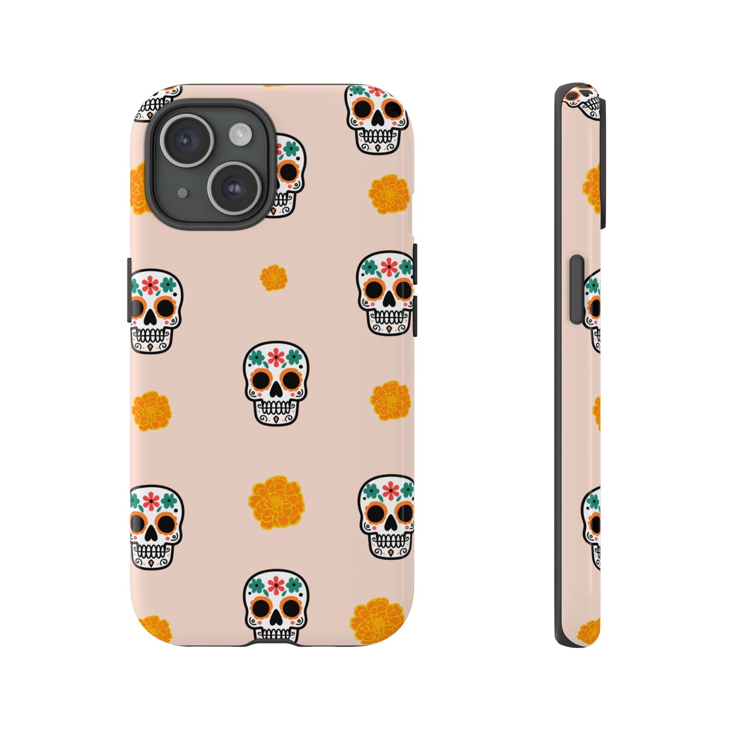 Day of the Dead Alebrije phone case, durable protection, Día de los Muertos enthusiasts,  Mexican folklore, sugar skulls, and alebrije creatures, Tough Cases