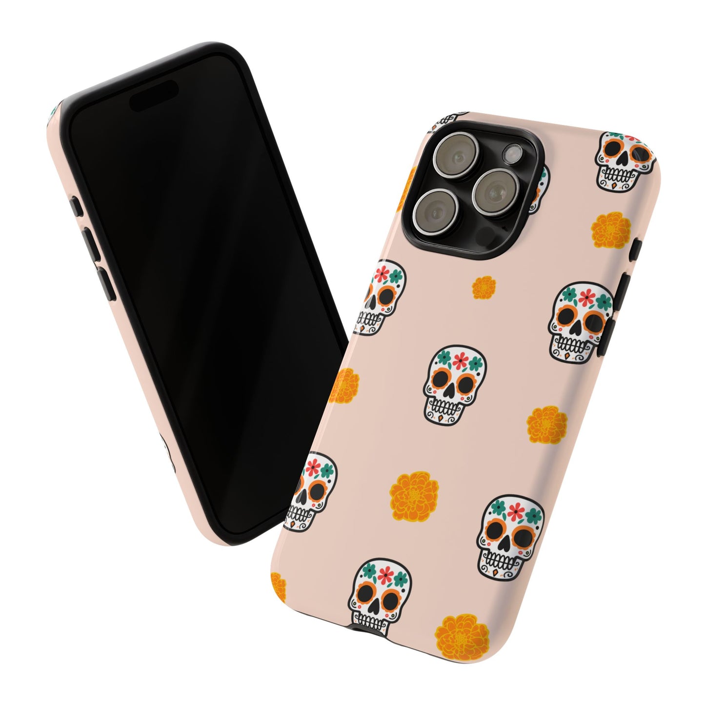 Day of the Dead Alebrije phone case, durable protection, Día de los Muertos enthusiasts,  Mexican folklore, sugar skulls, and alebrije creatures, Tough Cases