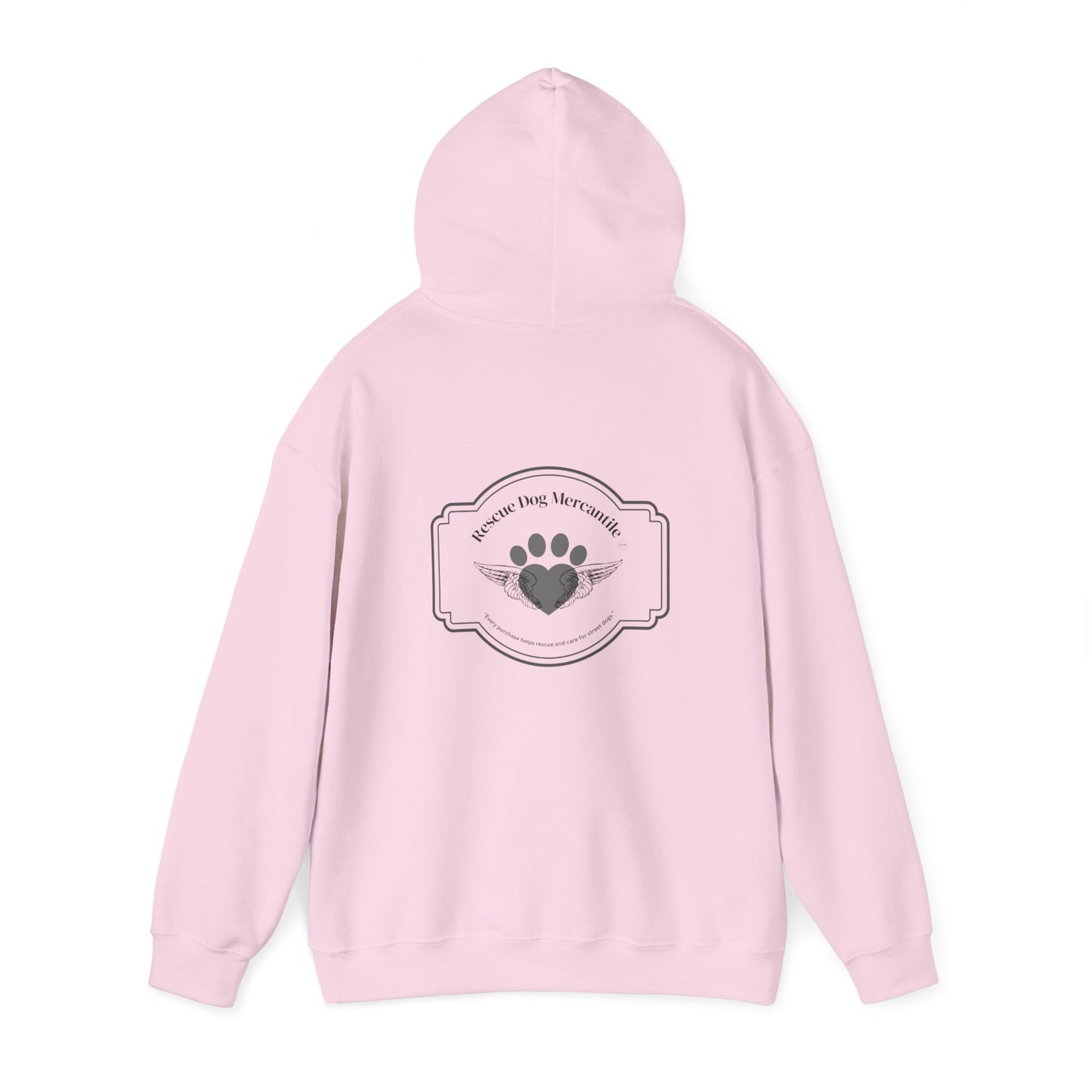 RDM Paw heart with wings Hooded Sweatshirt, Dogs in Heaven, Rescue Dogs, Dog Paw, Puppy Paw, Dog Parent