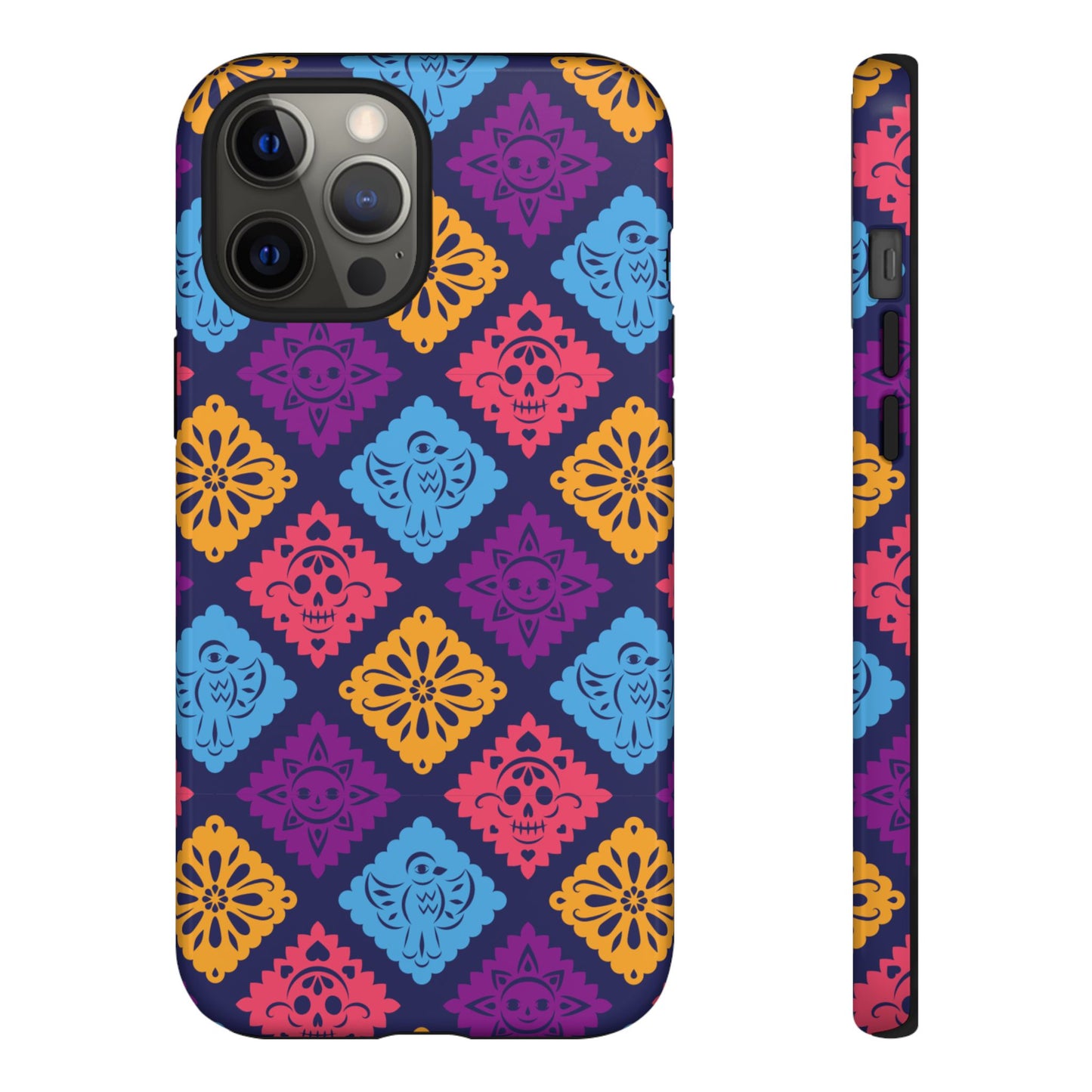 Day of the Dead Alebrije phone case, durable protection, Día de los Muertos enthusiasts,  Mexican folklore, sugar skulls, and alebrije creatures, Tough Cases