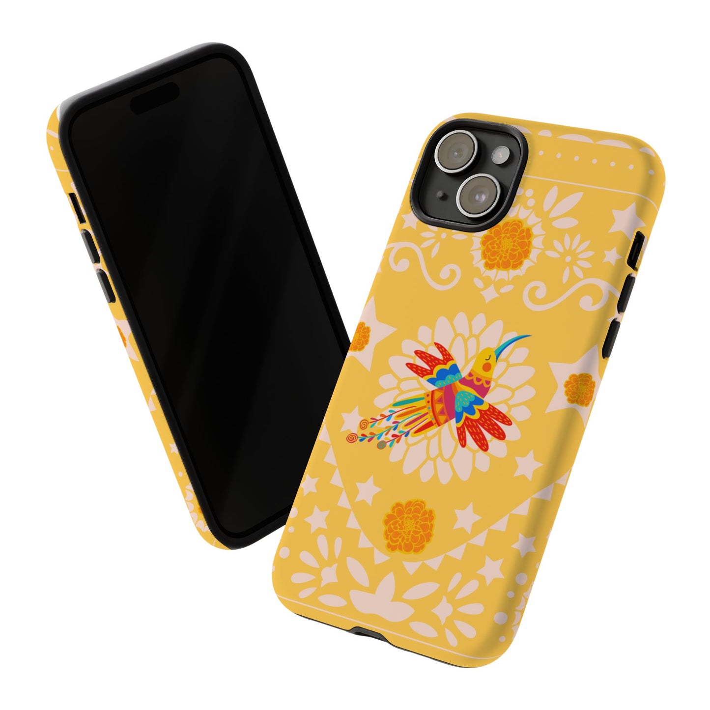 Day of the Dead Alebrije phone case, durable protection, Día de los Muertos enthusiasts,  Mexican folklore, sugar skulls, and alebrije creatures, Tough Cases