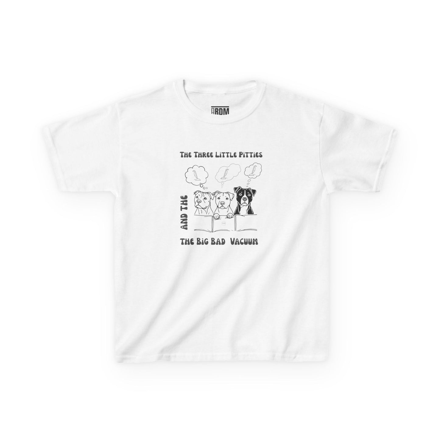 Kids Pitbull Heavy Cotton T-Shirt – Adorable Dog Tee for Young Pitbull Lovers